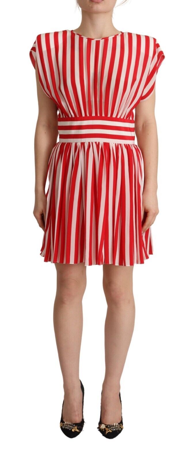 Robe mini Dolce & Gabbana rayée rouge et blanche