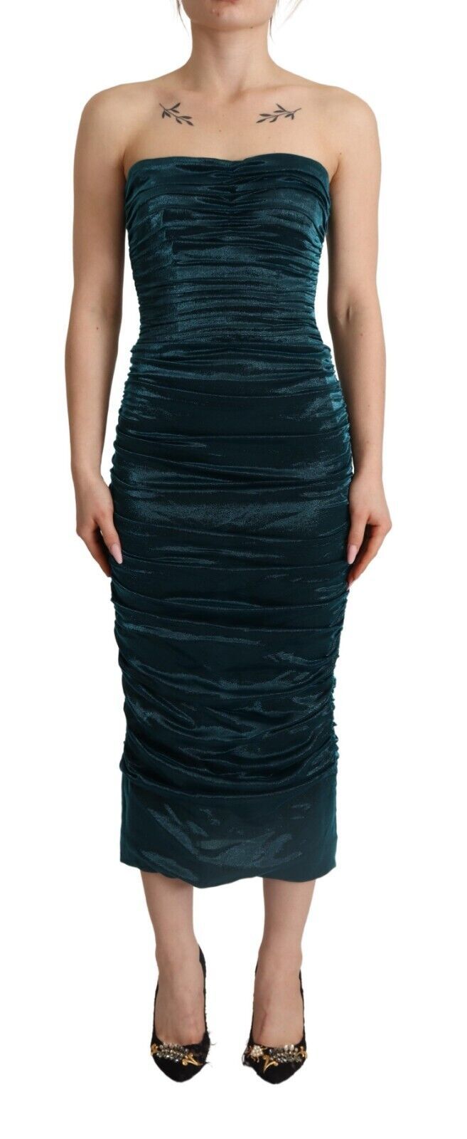 Robe midi Dolce & Gabbana turquoise