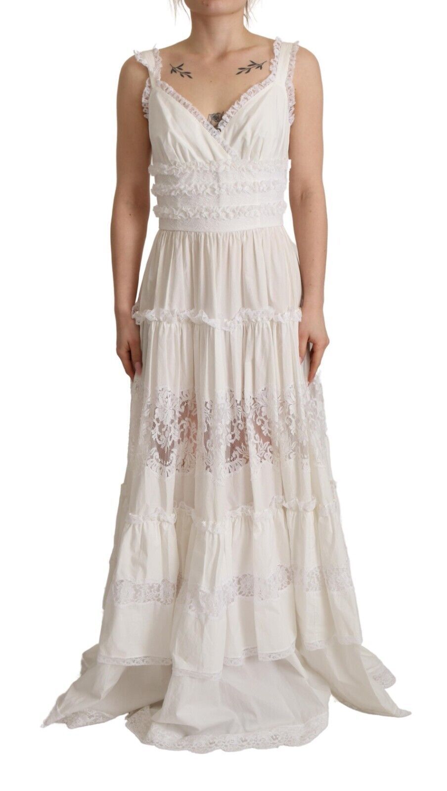 Robe A-line Dolce & Gabbana blanche