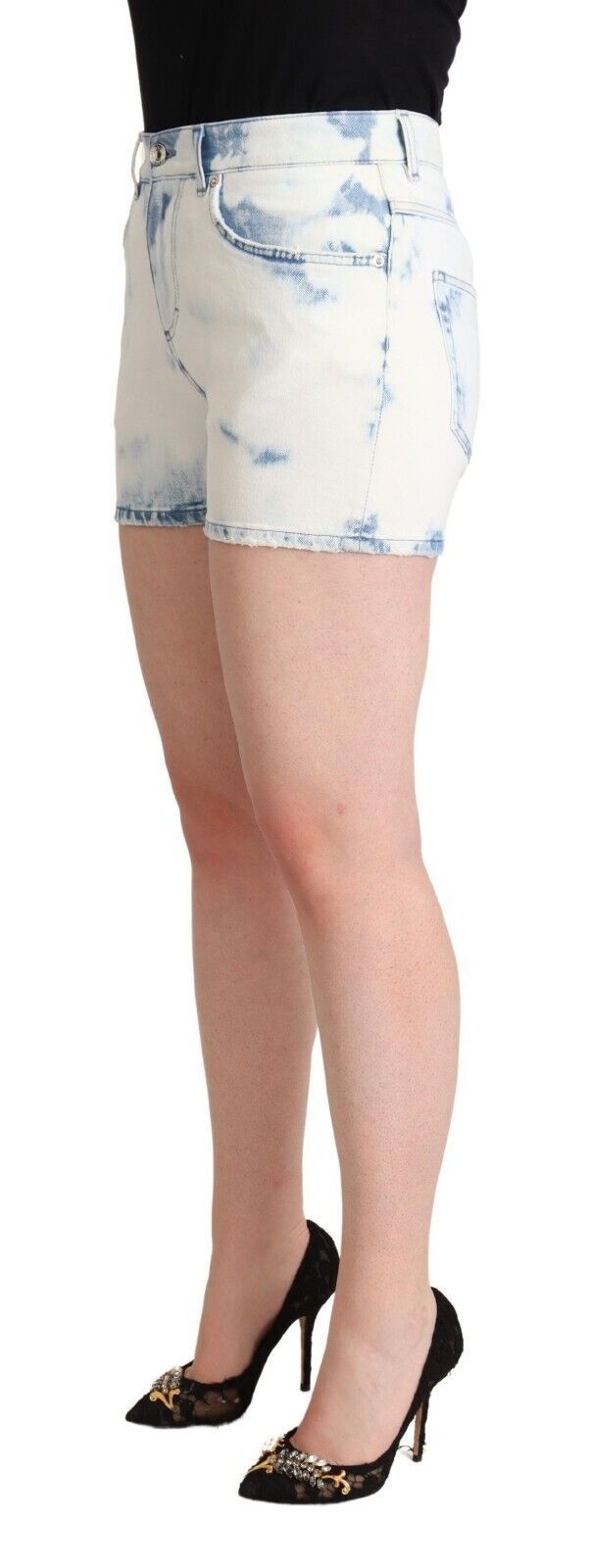 Short Dolce & Gabbana mid waist blanc bleu