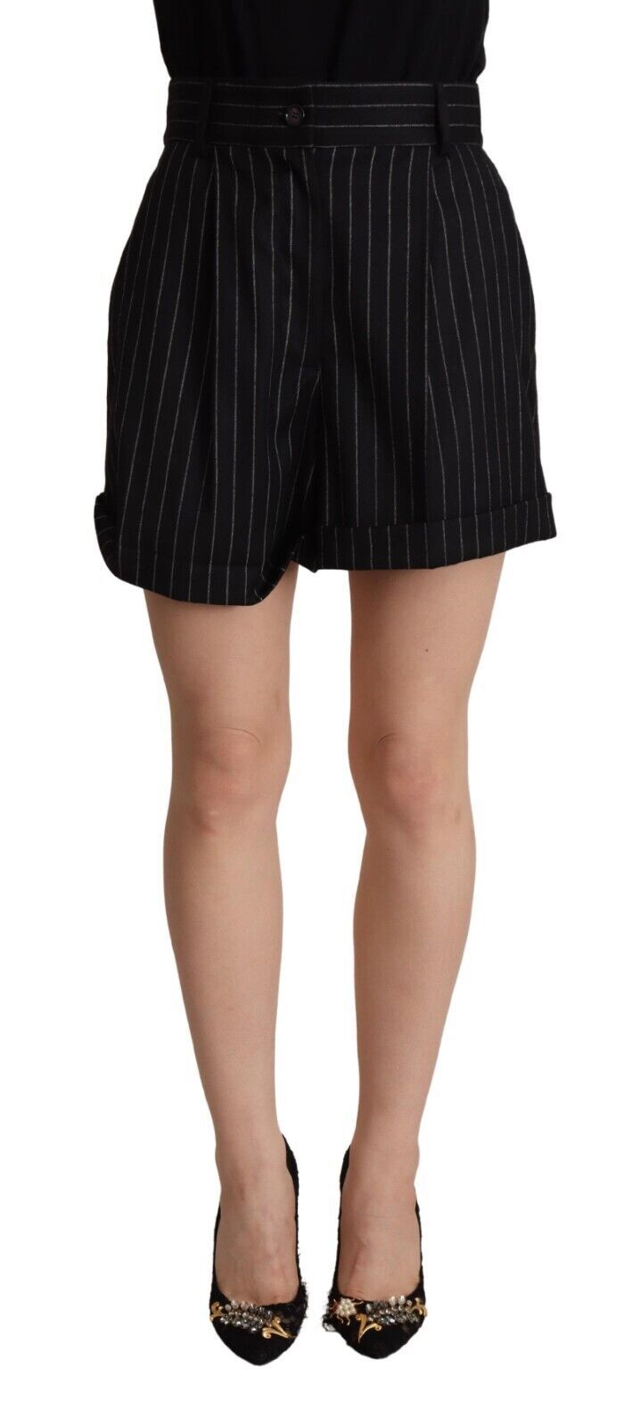 Shorts Dolce & Gabbana bermuda rayés noirs