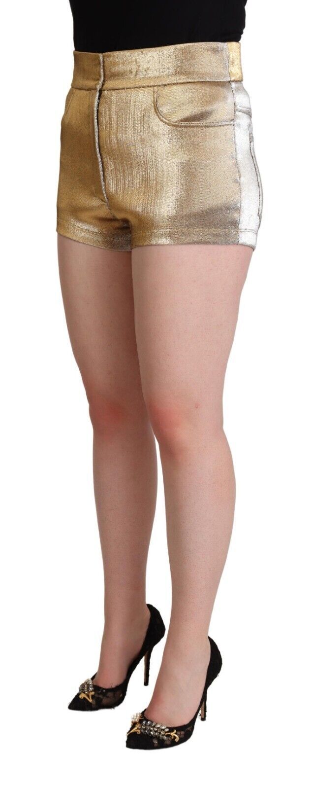 Shorts Dolce & Gabbana métalliques dorés