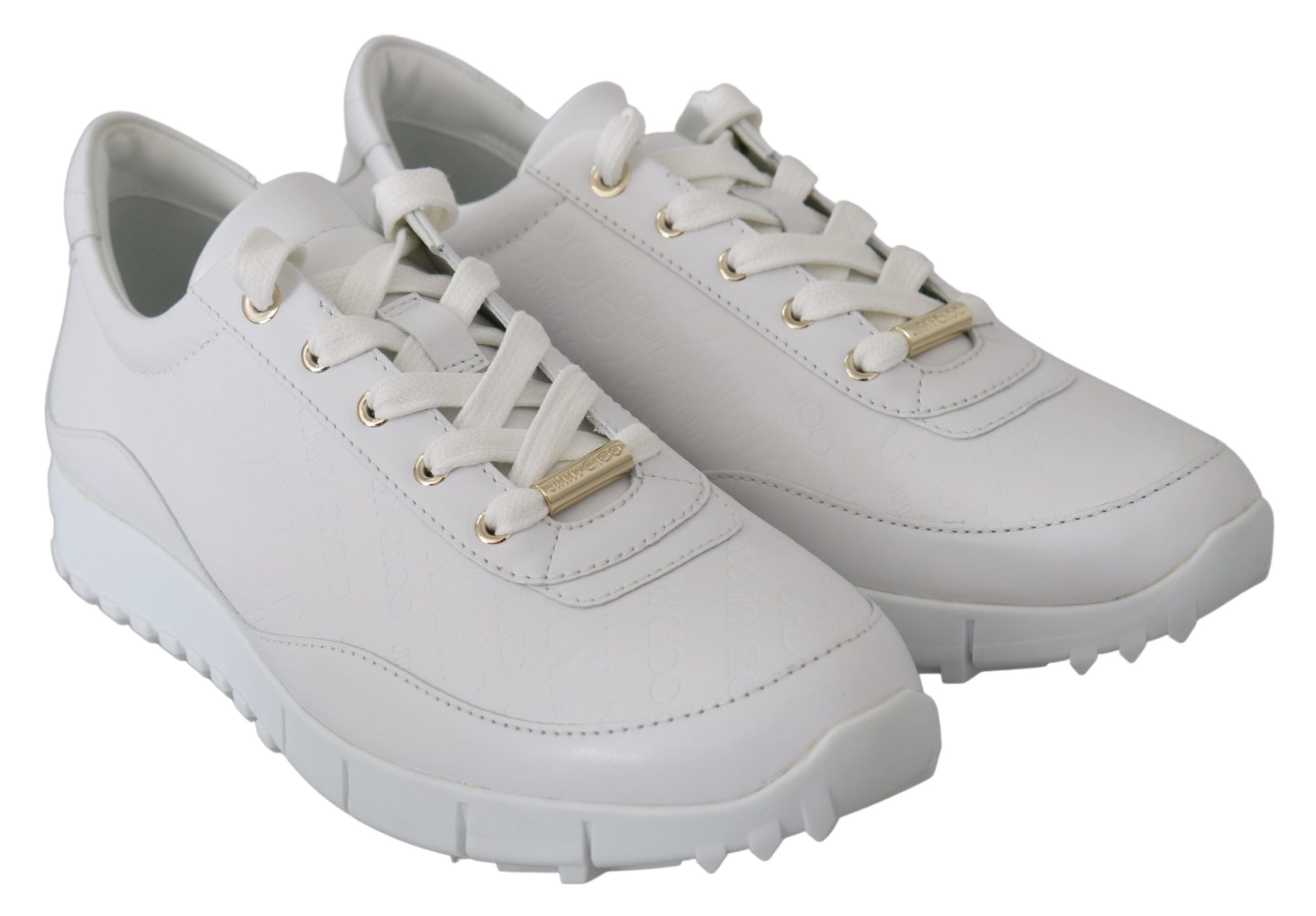 Baskets Jimmy Choo Monza blanches