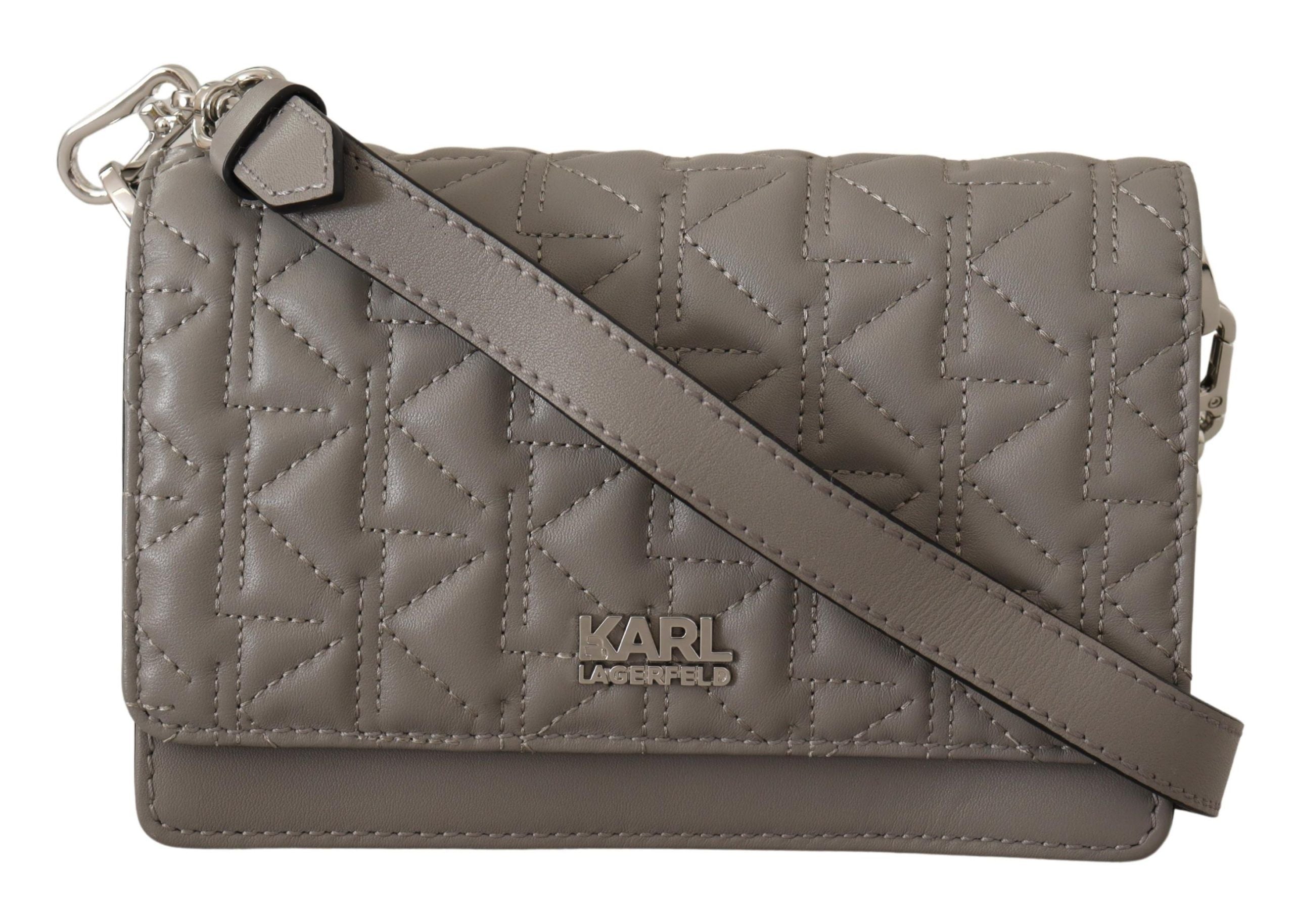Sac bandoulière Karl Lagerfeld gris clair