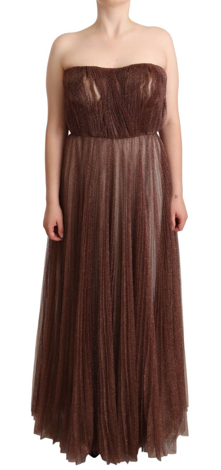 Robe Dolce & Gabbana longue bronze