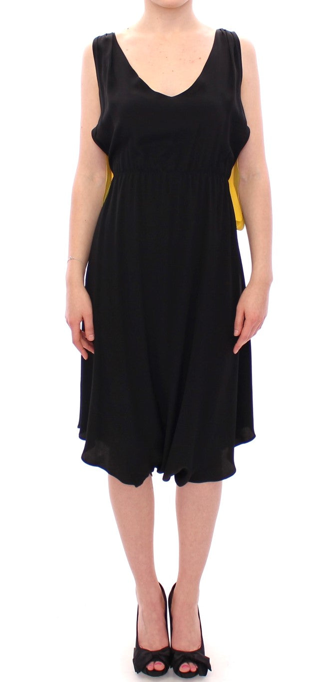 Robe Lamberto Petri Shift noire jaune