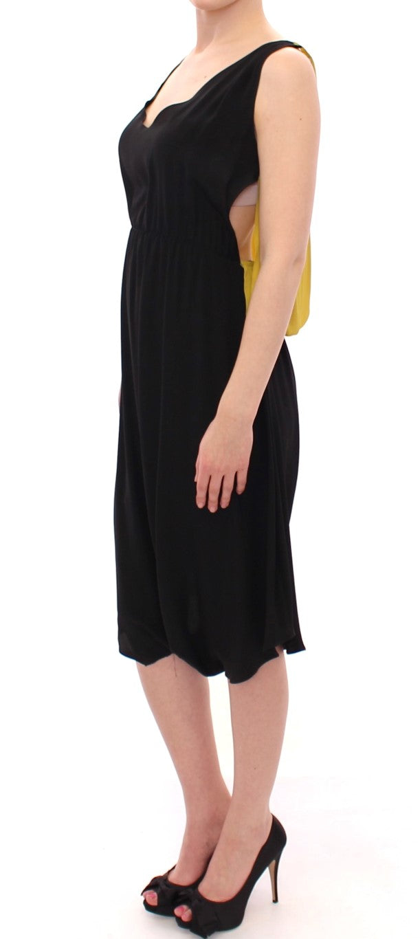 Robe Lamberto Petri Shift noire jaune