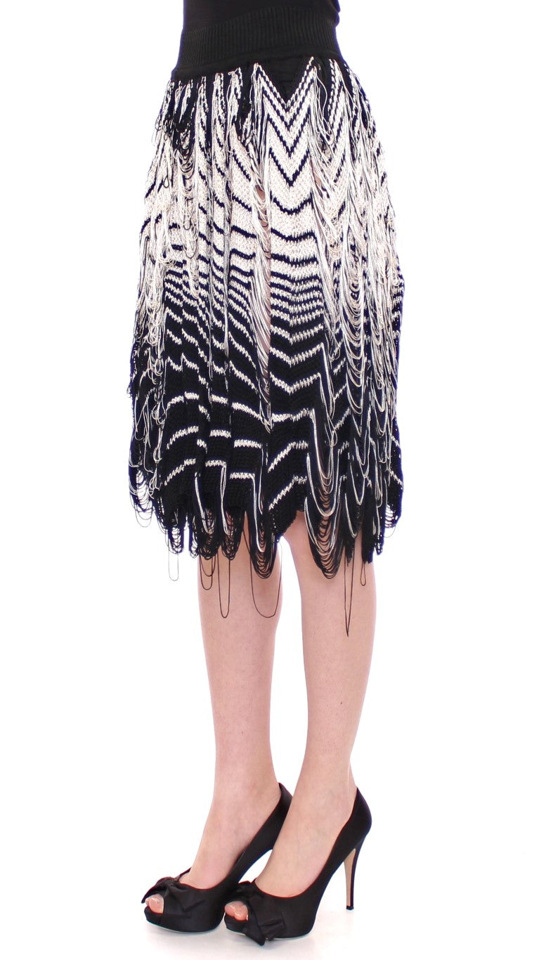 Jupe Alice Palmer asymétrique noire blanche