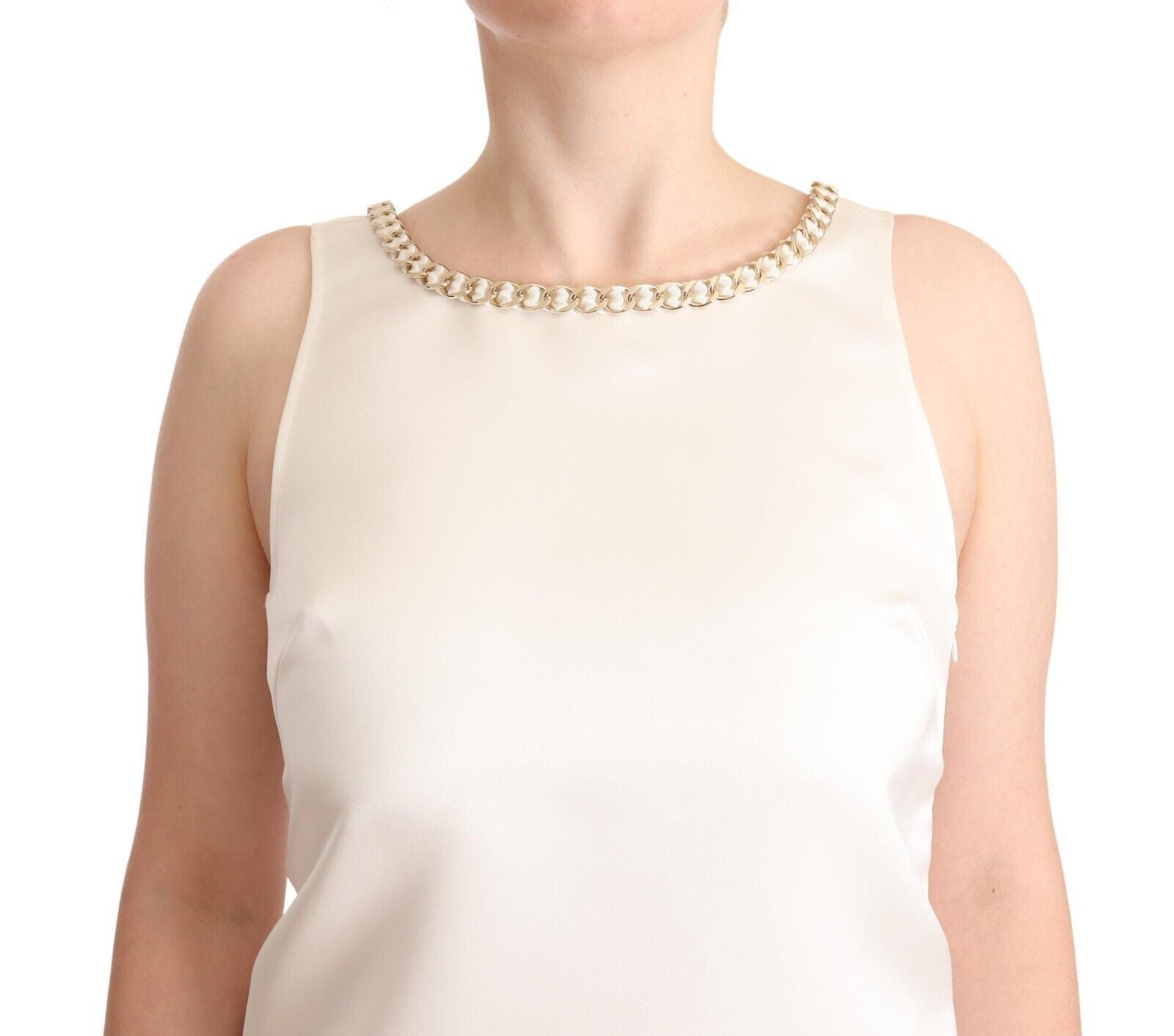 Robe ELISABETTA FRANCHI sans manches blanche