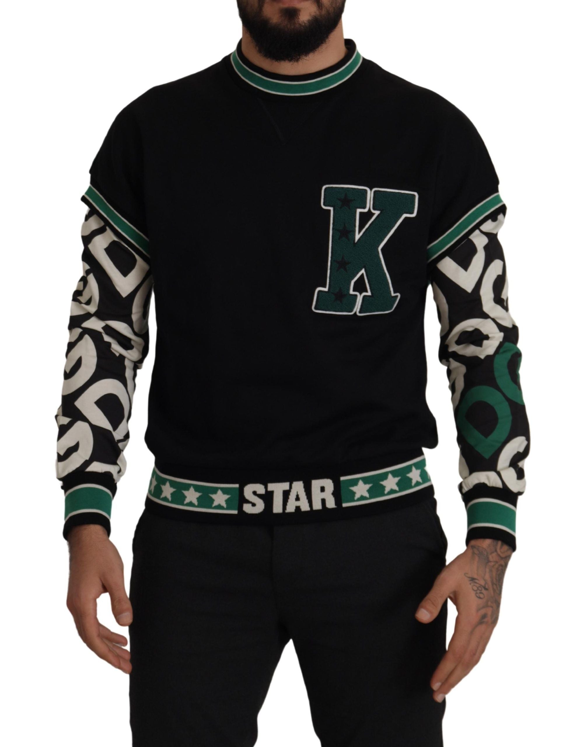 Pull DOLCE & GABBANA Crewneck noir et vert