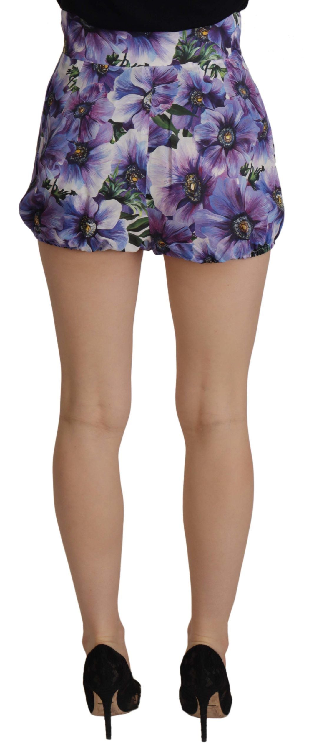 Shorts Dolce & Gabbana Hot Pants fleurs violettes