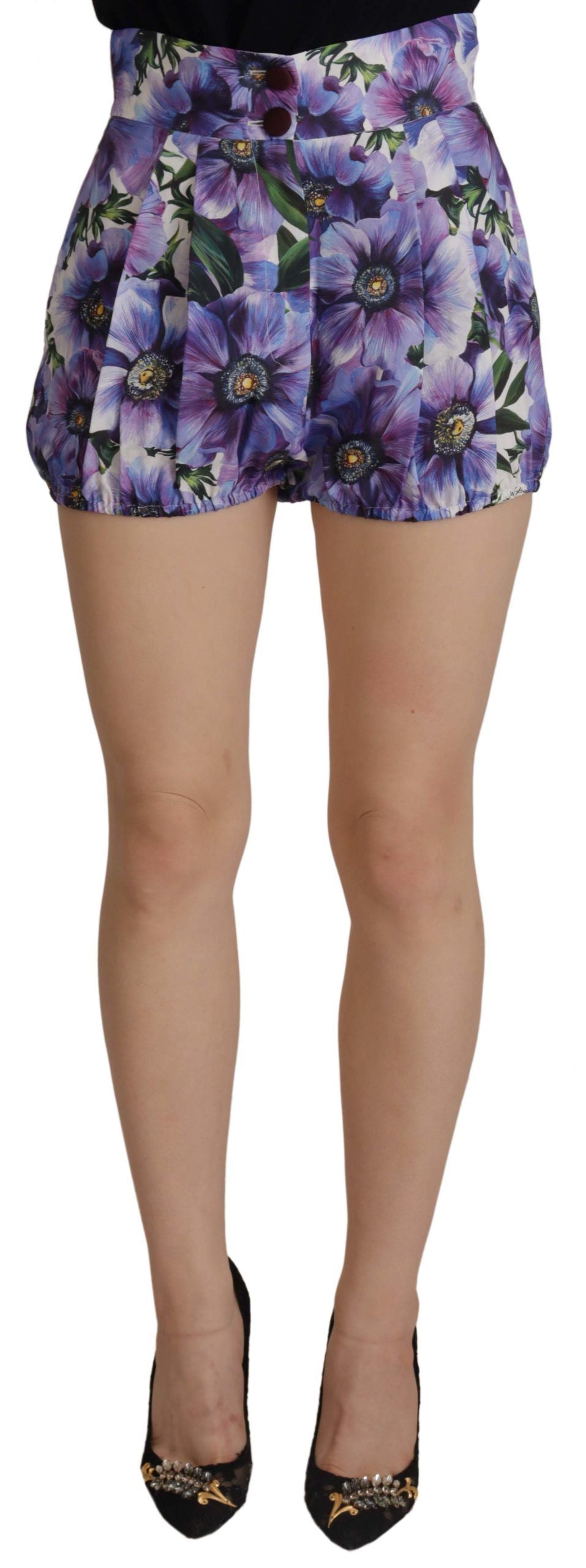 Shorts Dolce & Gabbana Hot Pants fleurs violettes