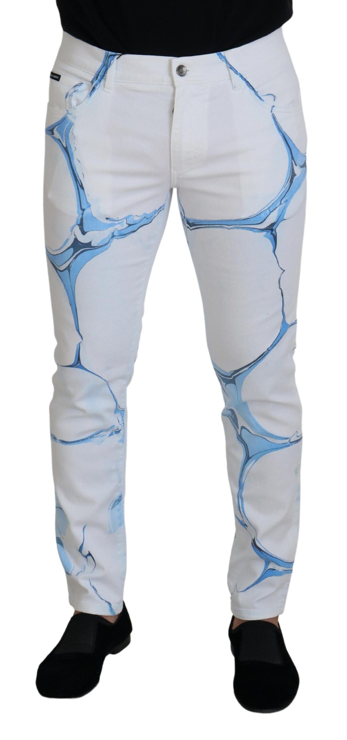 Jeans Dolce & Gabbana blanc bleu