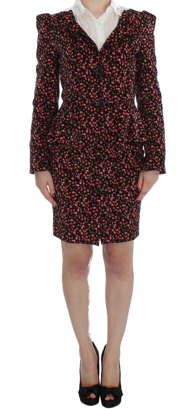 Costume Bencivenga avec jupe noire multicolore