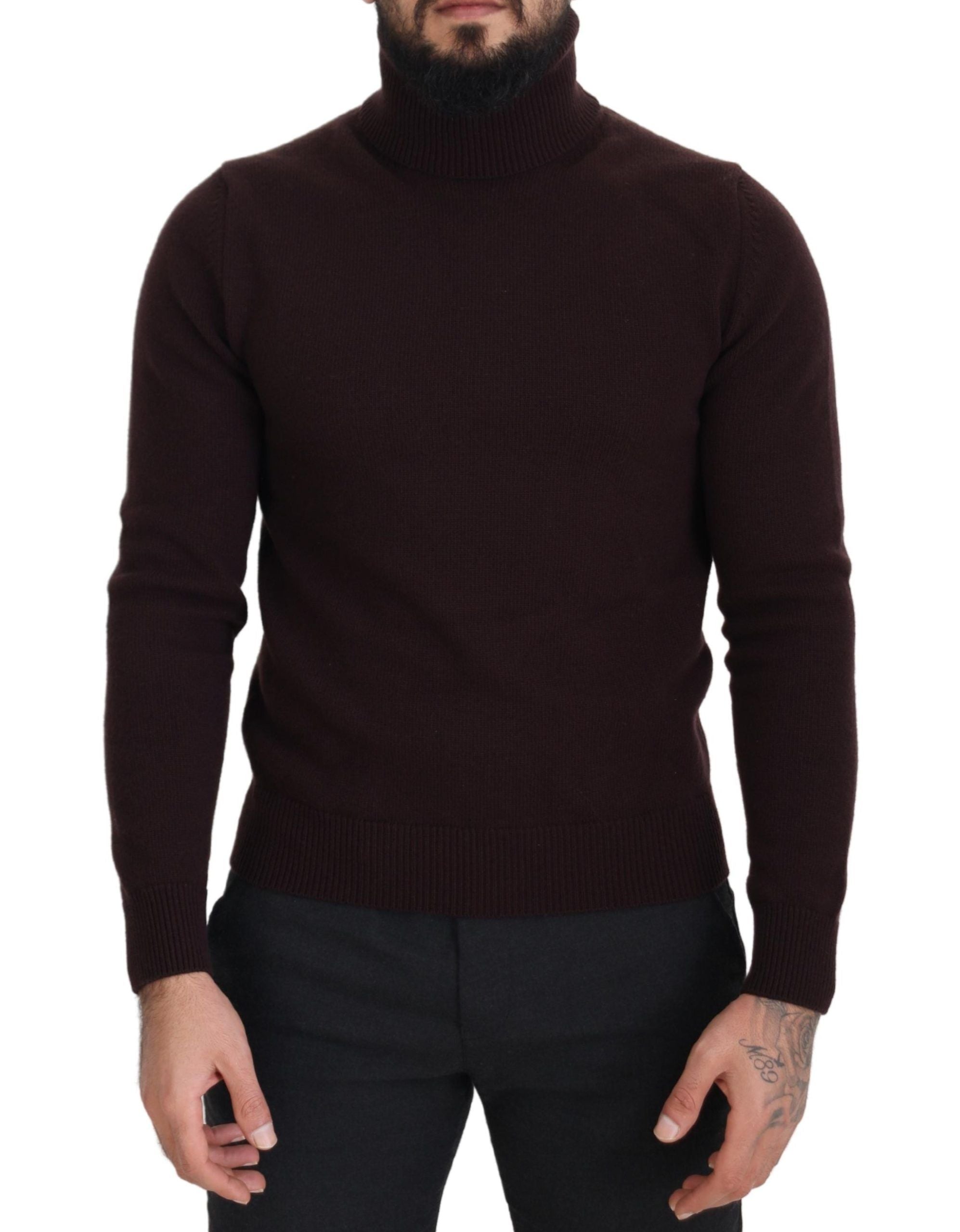 Pull DOLCE & GABBANA turtleneck marron