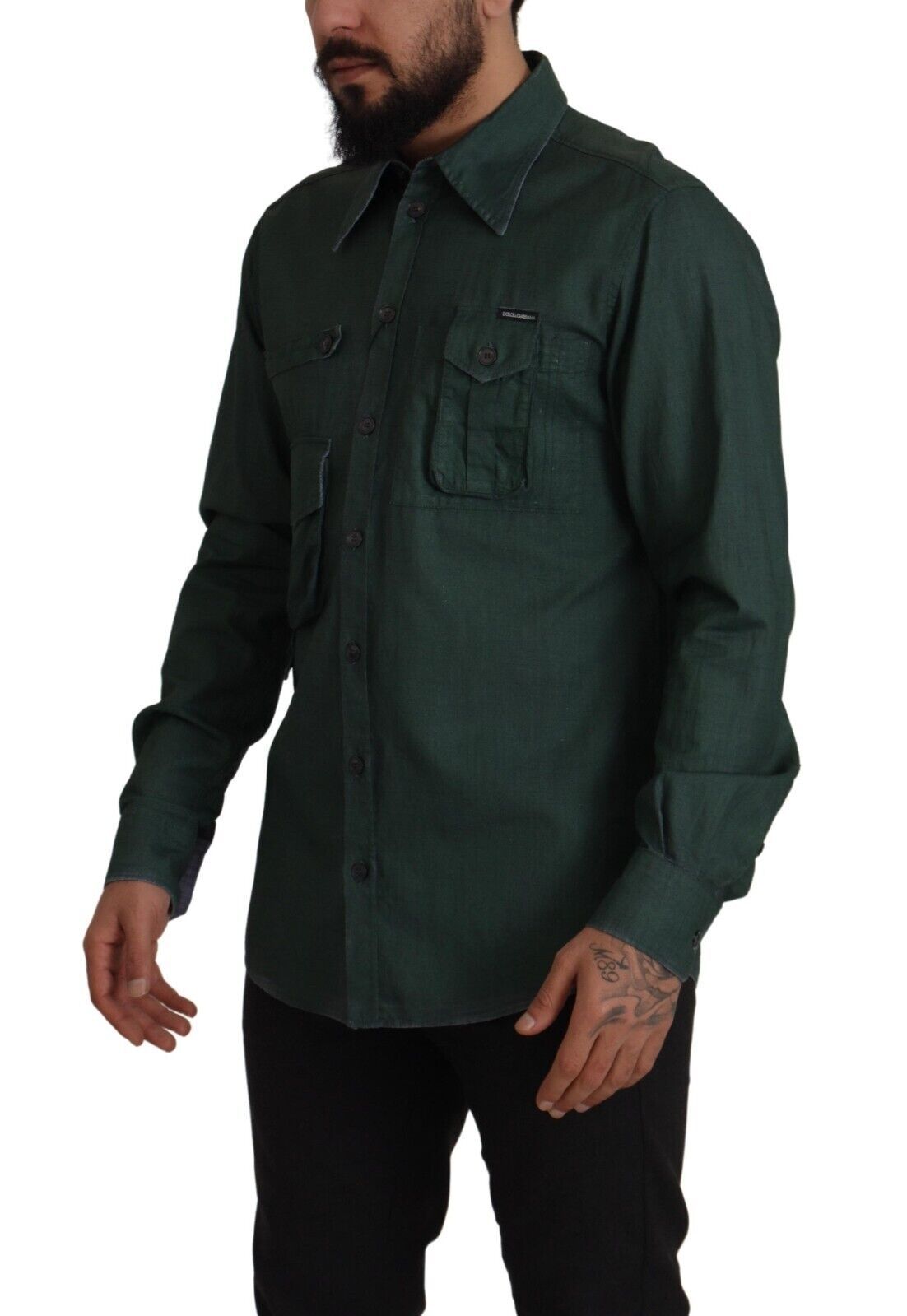 Chemise Dolce & Gabbana verte foncée