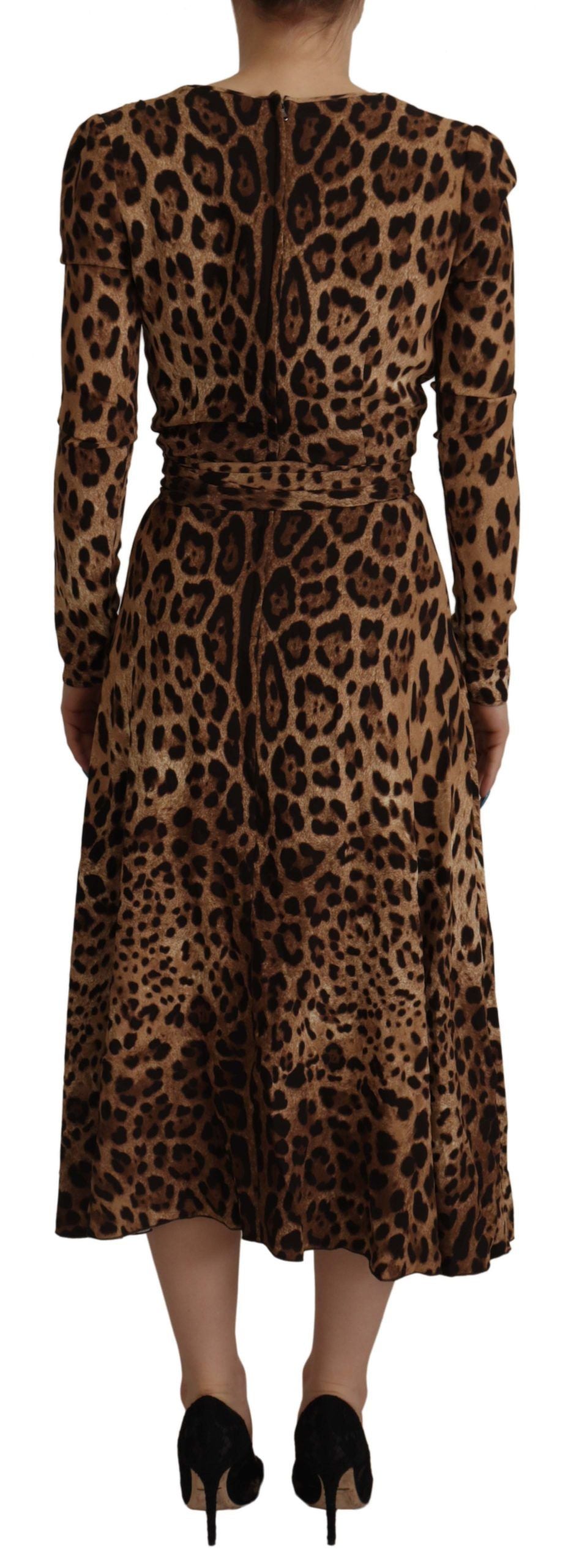 Robe DOLCE & GABBANA A-line maxi marron
