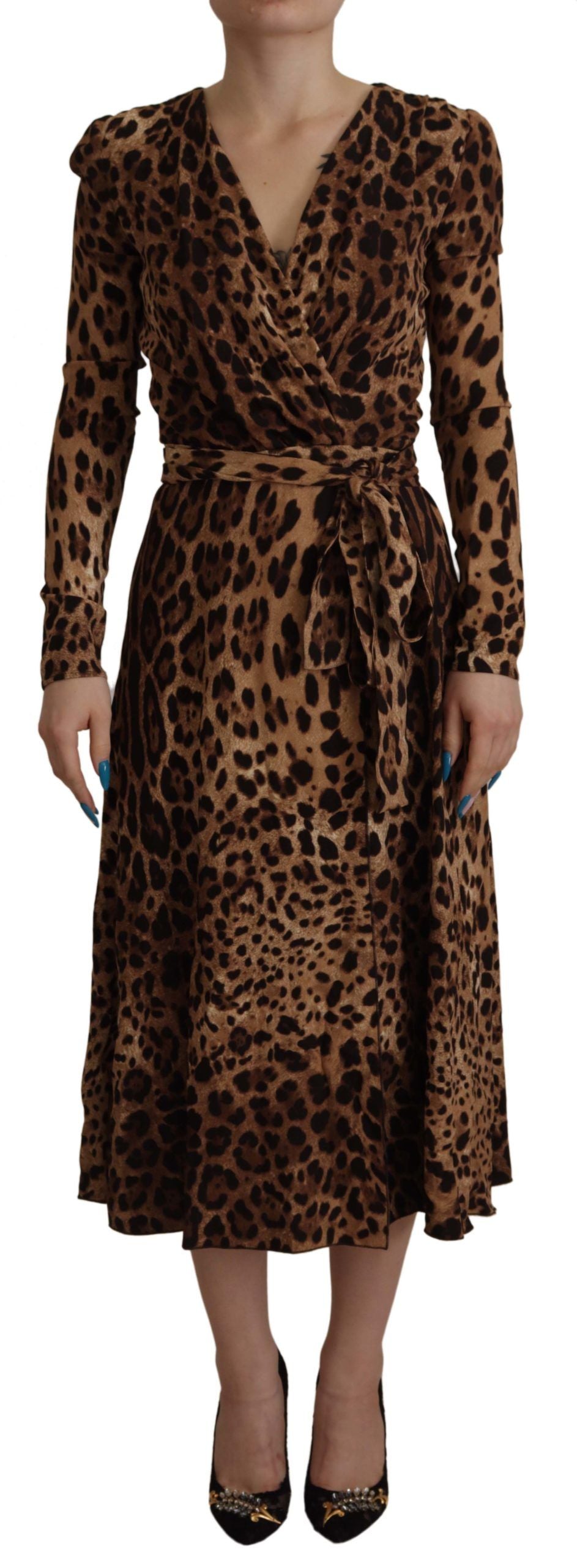 Robe DOLCE & GABBANA A-line maxi marron