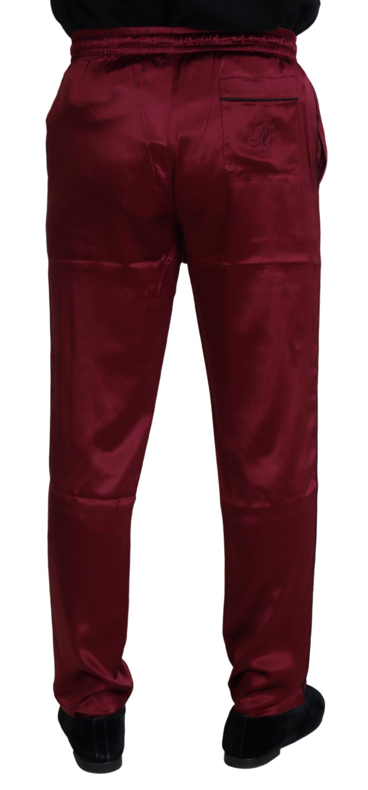 Pantalons Dolce & Gabbana DG bordeaux
