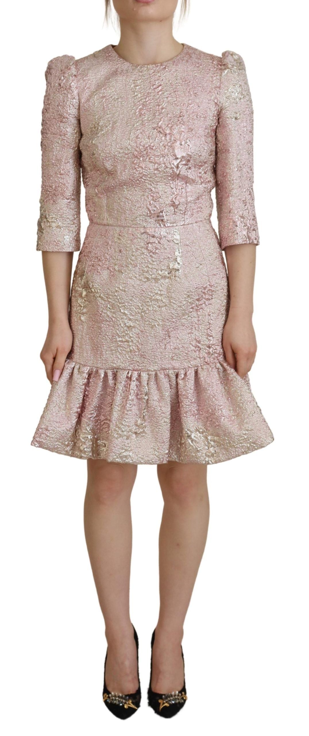 Robe Dolce & Gabbana Midi rose jacquard