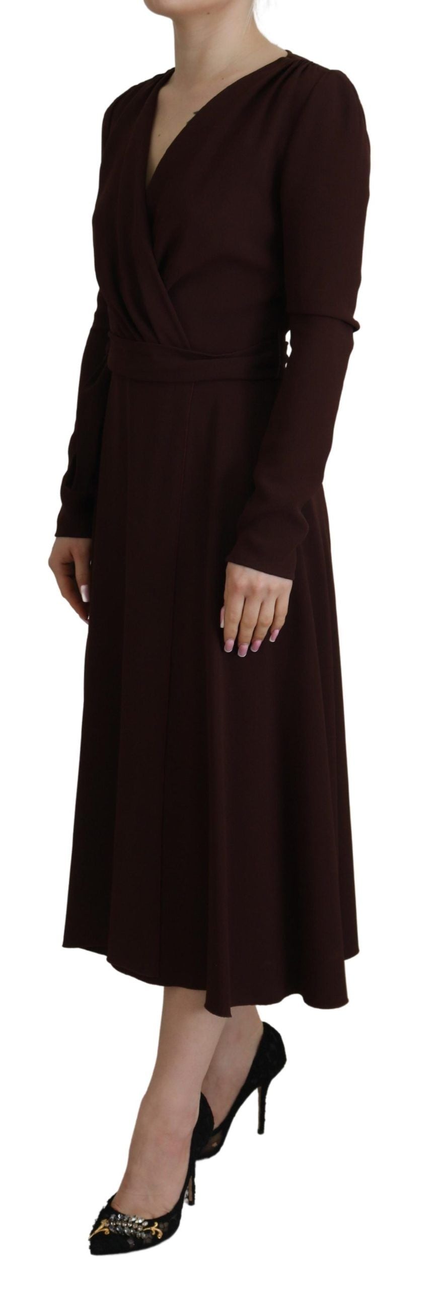 Robe DOLCE & GABBANA Longue manches brune