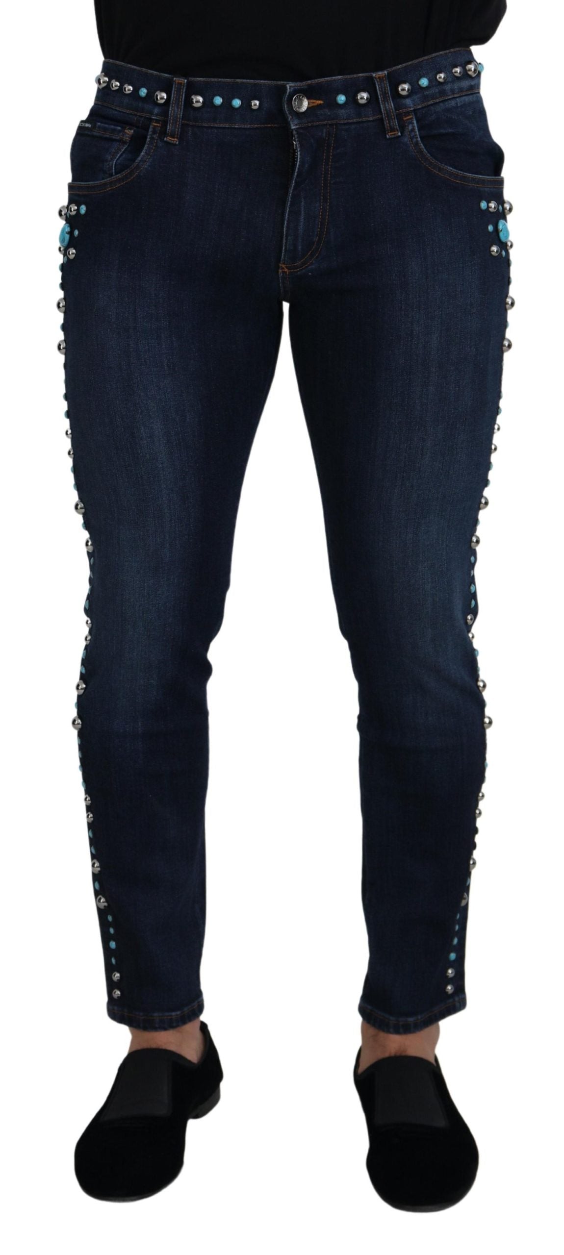 Jeans Dolce & Gabbana studdés bleus