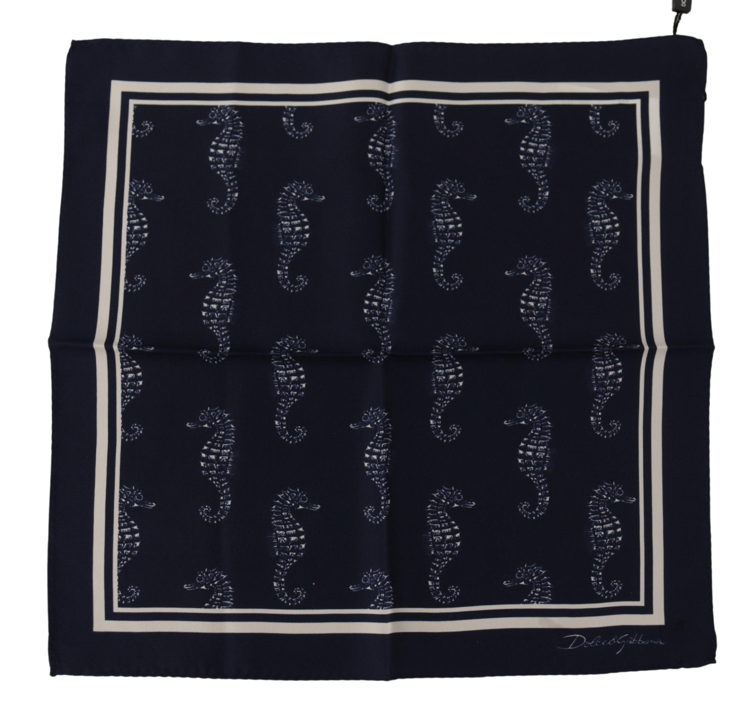 Carré Dolce & Gabbana Scarf bleu seahorse