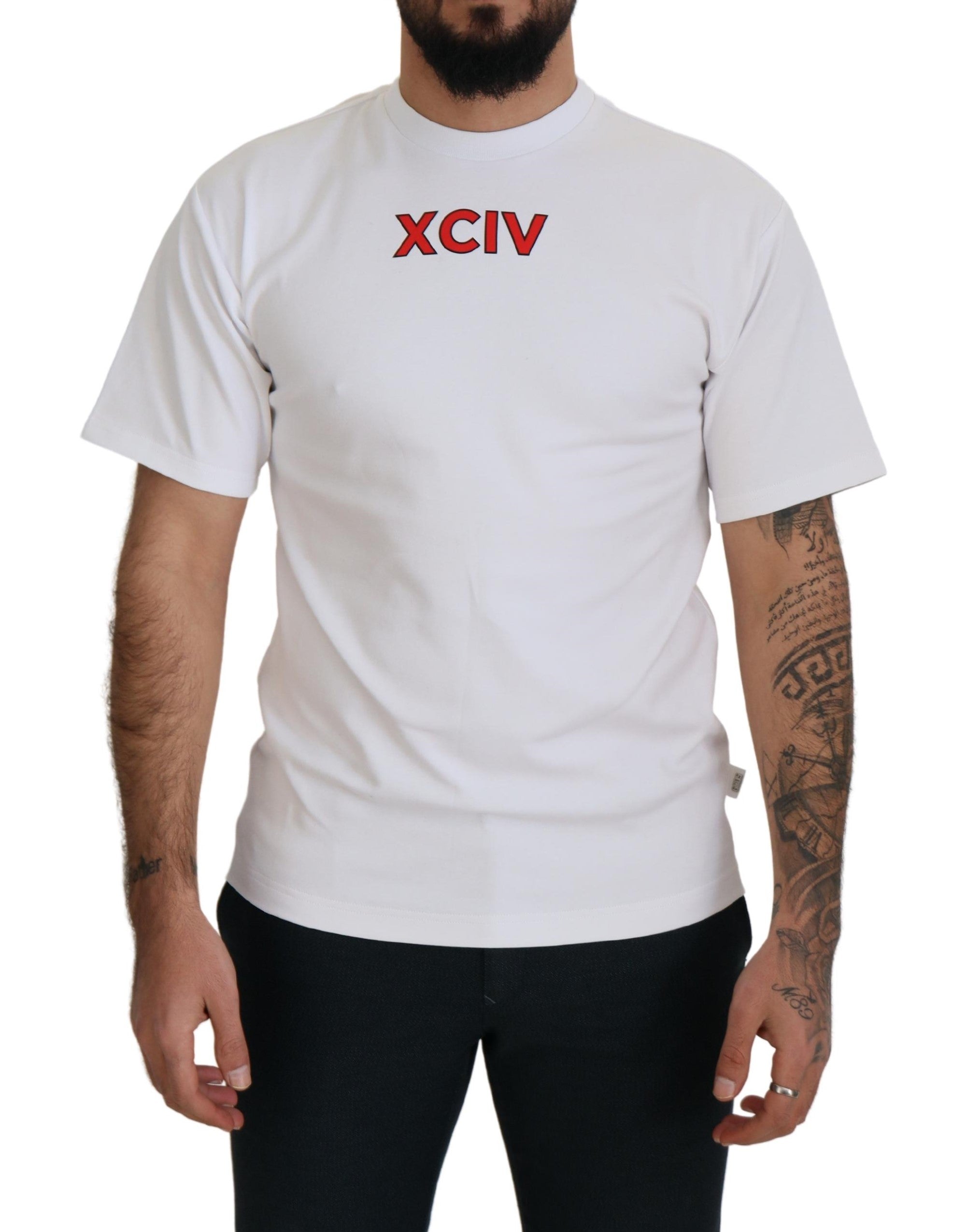 T-shirt GCDS logo blanc