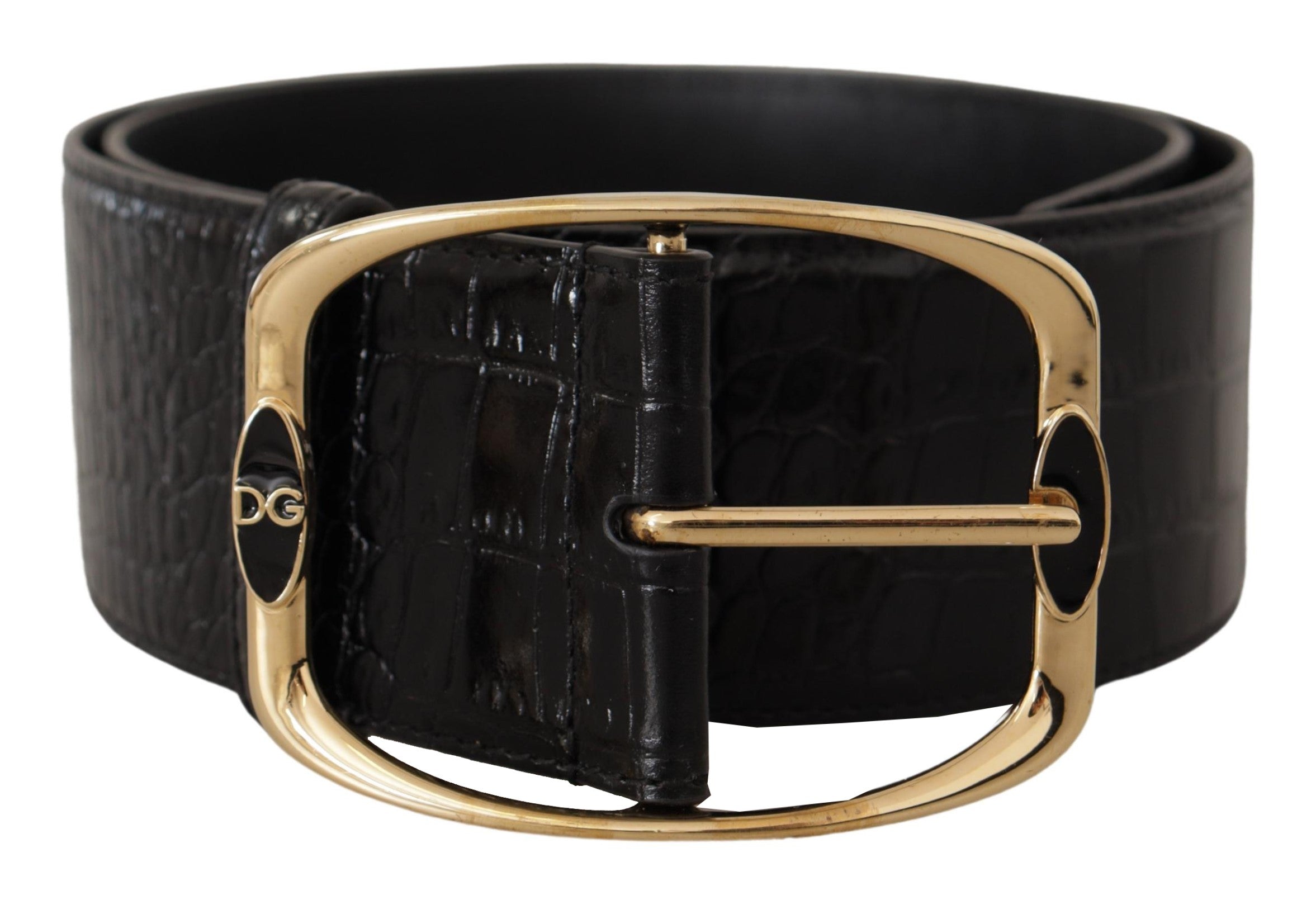 Ceinture Dolce & Gabbana crocodile noire