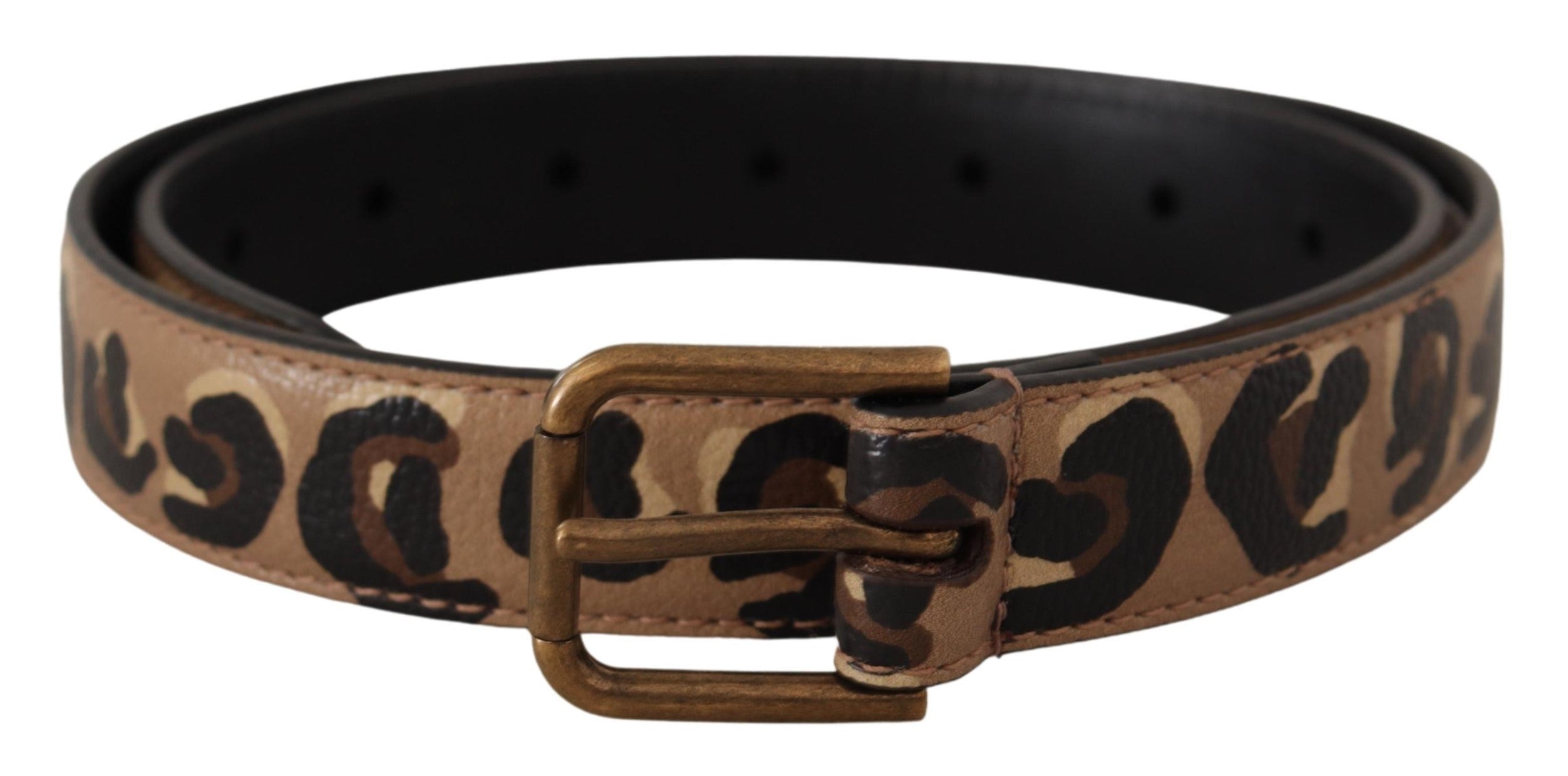 Ceinture Dolce & Gabbana léopard brune