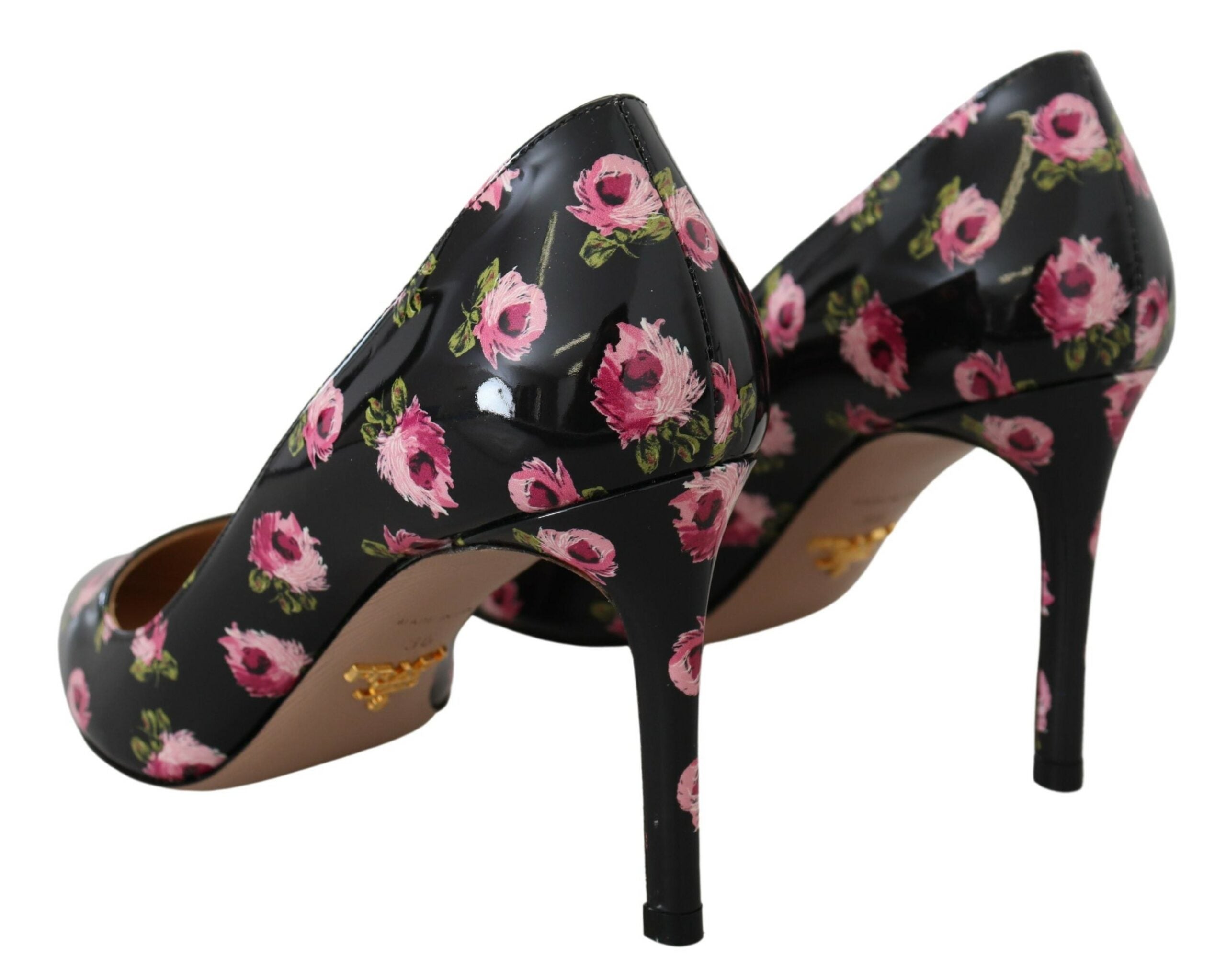 Escarpins Prada noires à fleurs