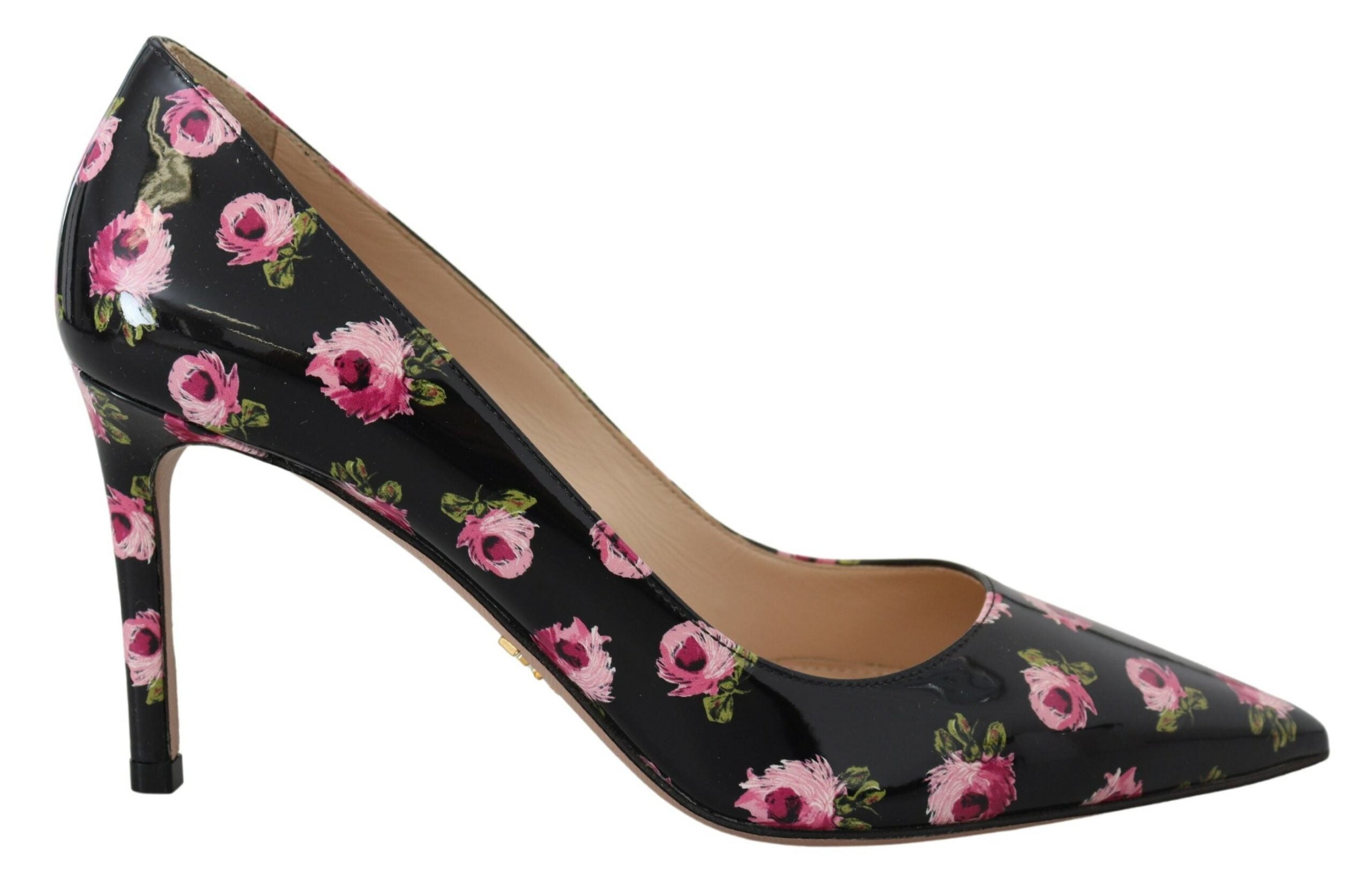 Escarpins Prada noires à fleurs