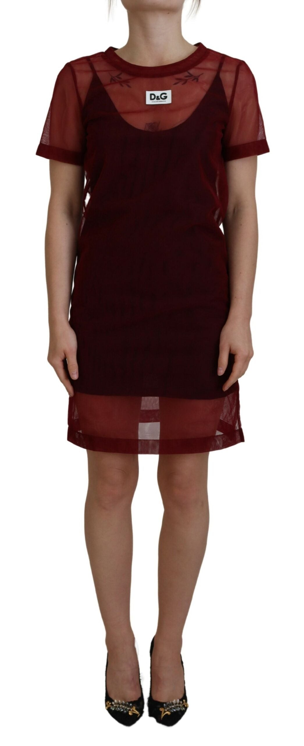 Robe Dolce & Gabbana mini maroon