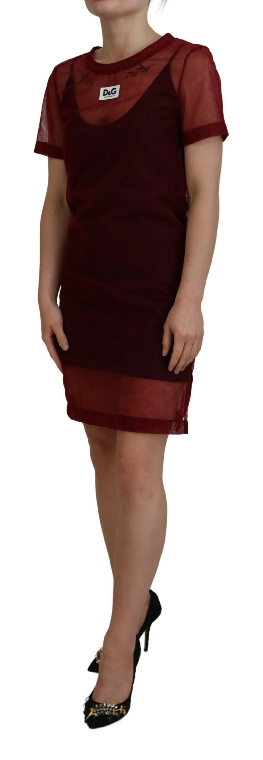 Robe Dolce & Gabbana mini maroon