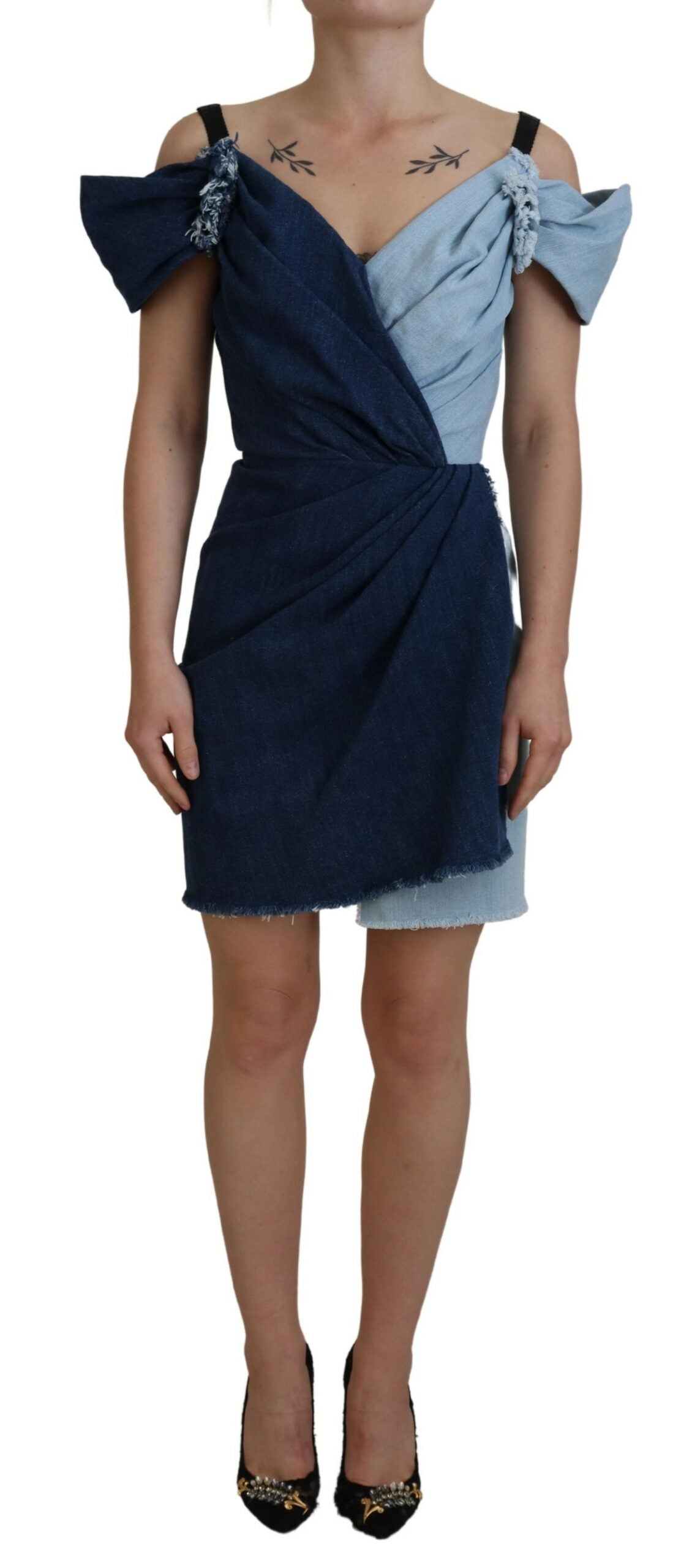 Robe mini Dolce & Gabbana bleue à deux tons