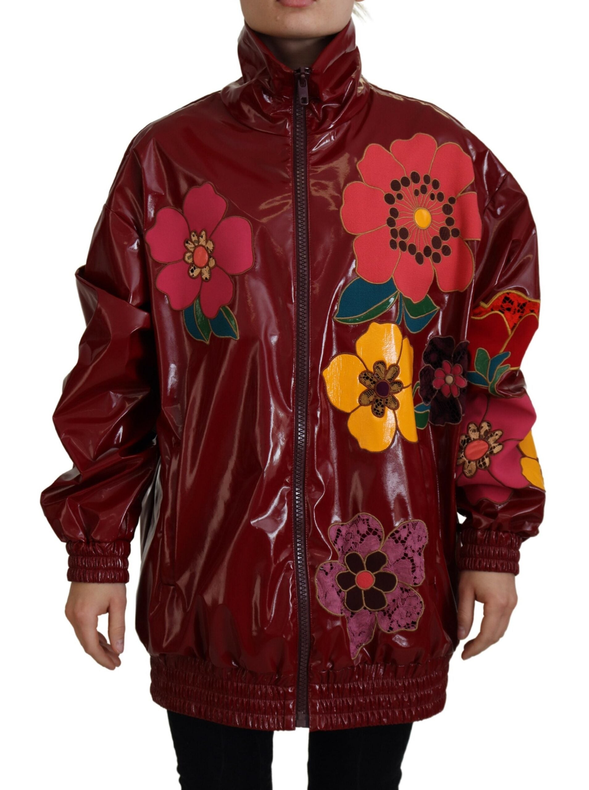 Veste Dolce & Gabbana florale maroon