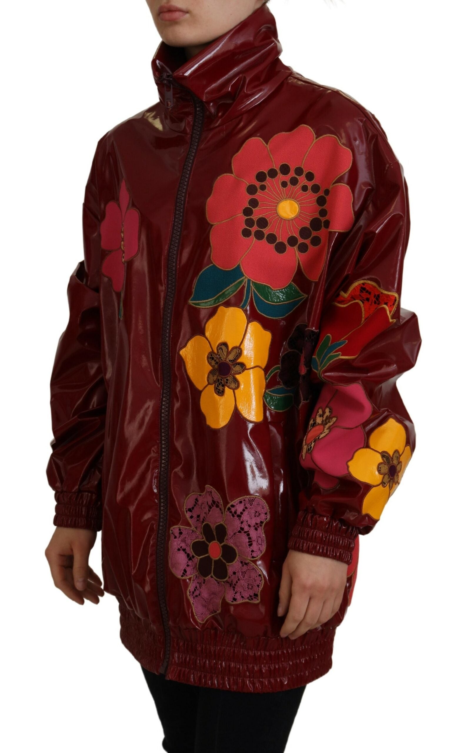 Veste Dolce & Gabbana florale maroon