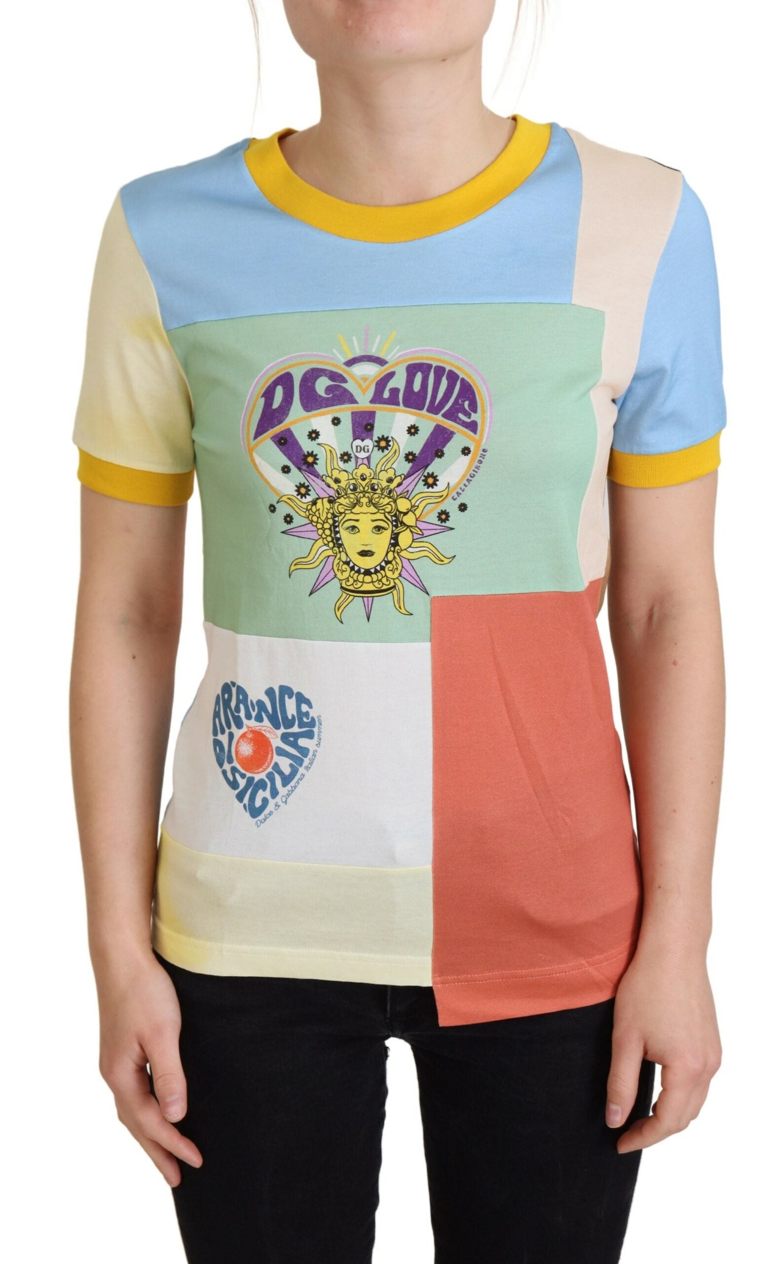 T-shirt Dolce & Gabbana patchwork multicolore