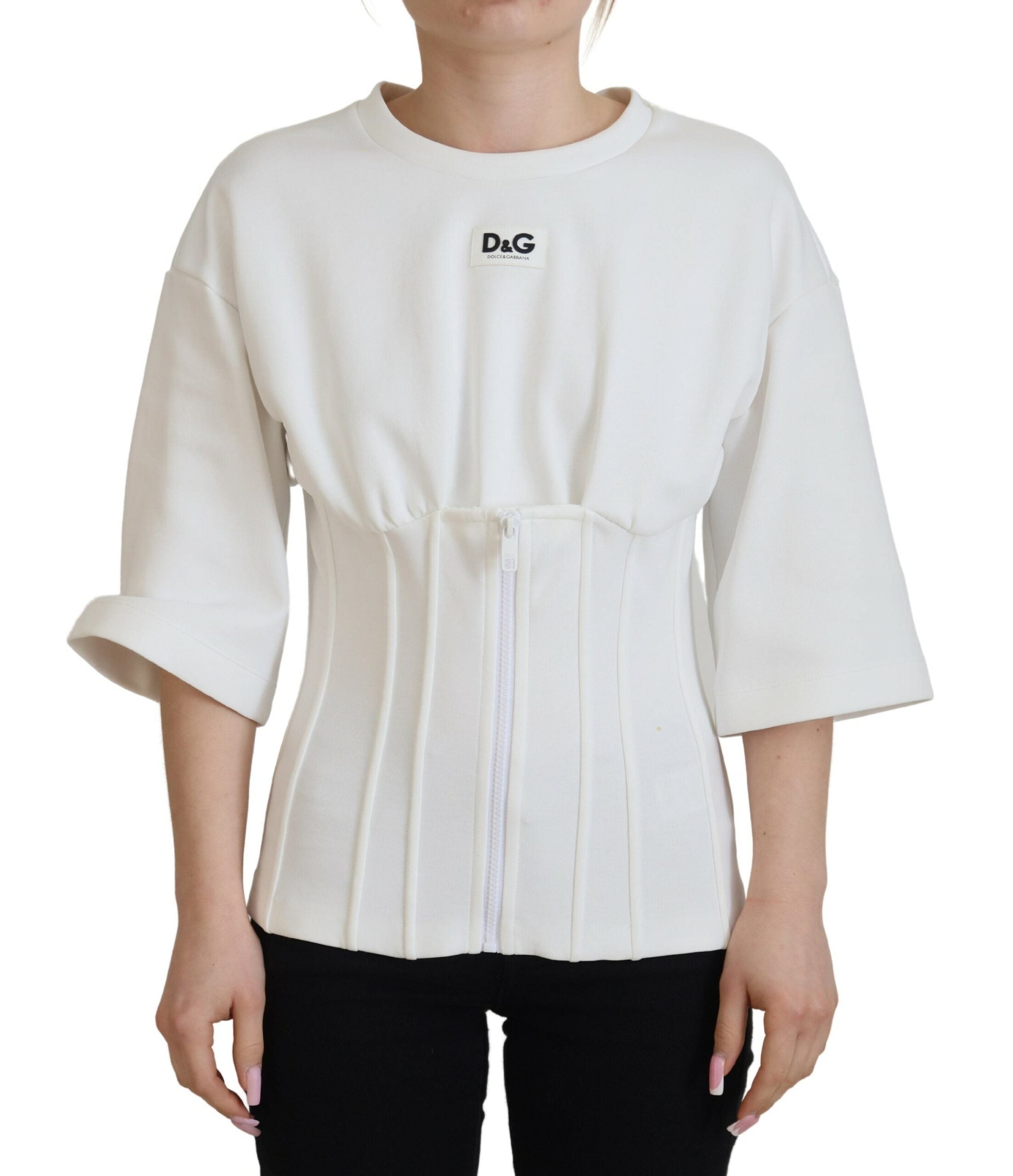 T-shirt Dolce & Gabbana corset blanc