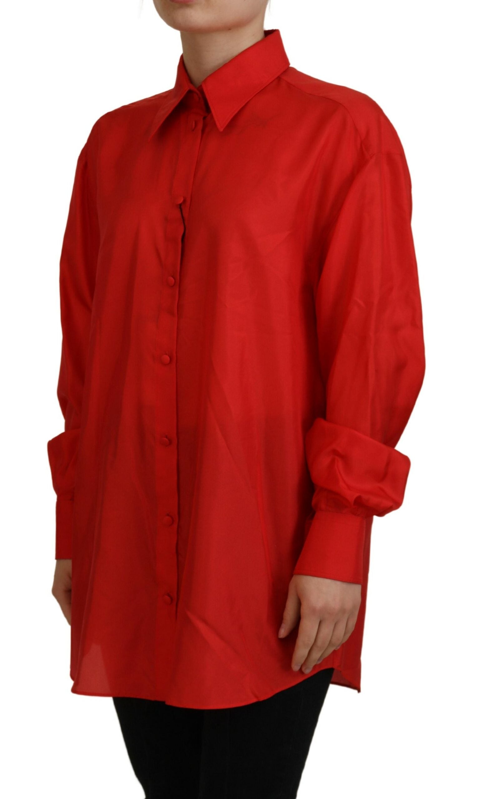 Chemise Dolce & Gabbana rouge à col