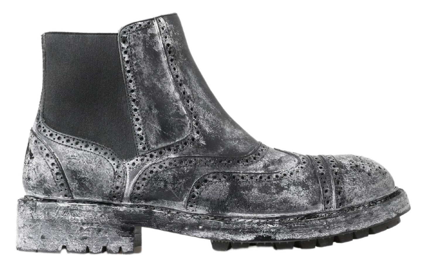 Bottines Dolce & Gabbana Chelsea noir-gris