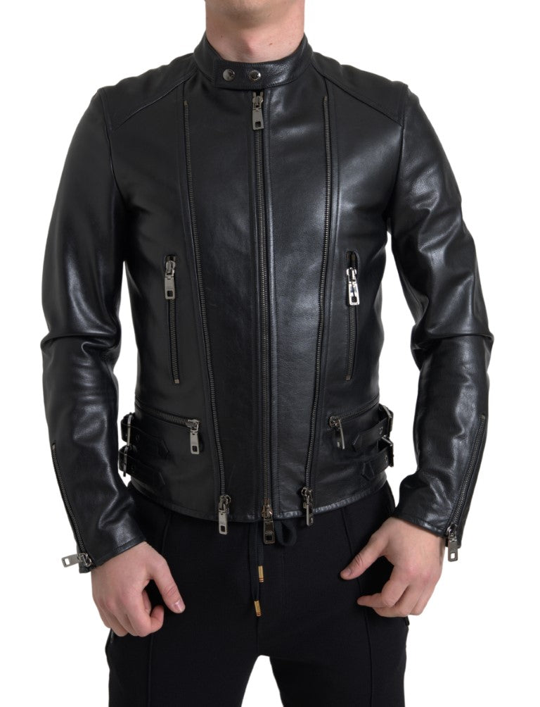 Veste Dolce & Gabbana biker noire