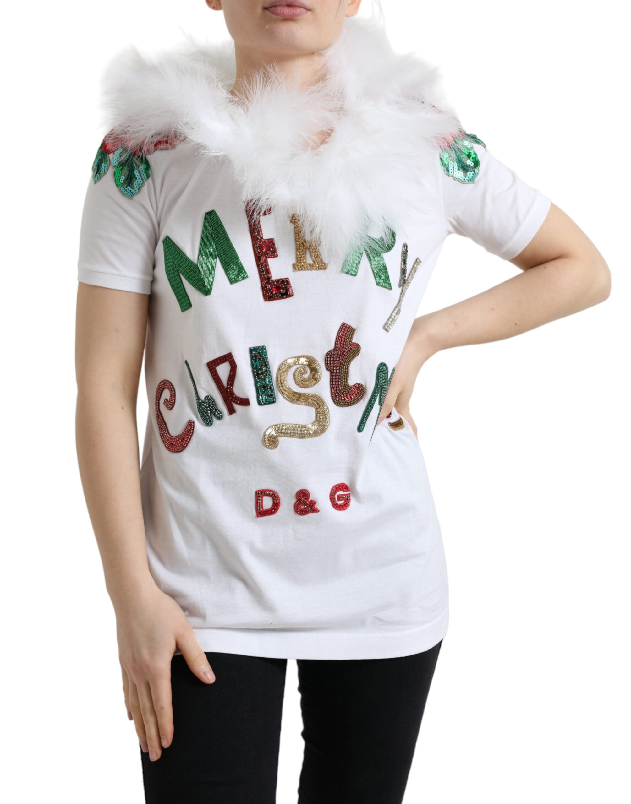 T-shirt Dolce & Gabbana Noël blanc