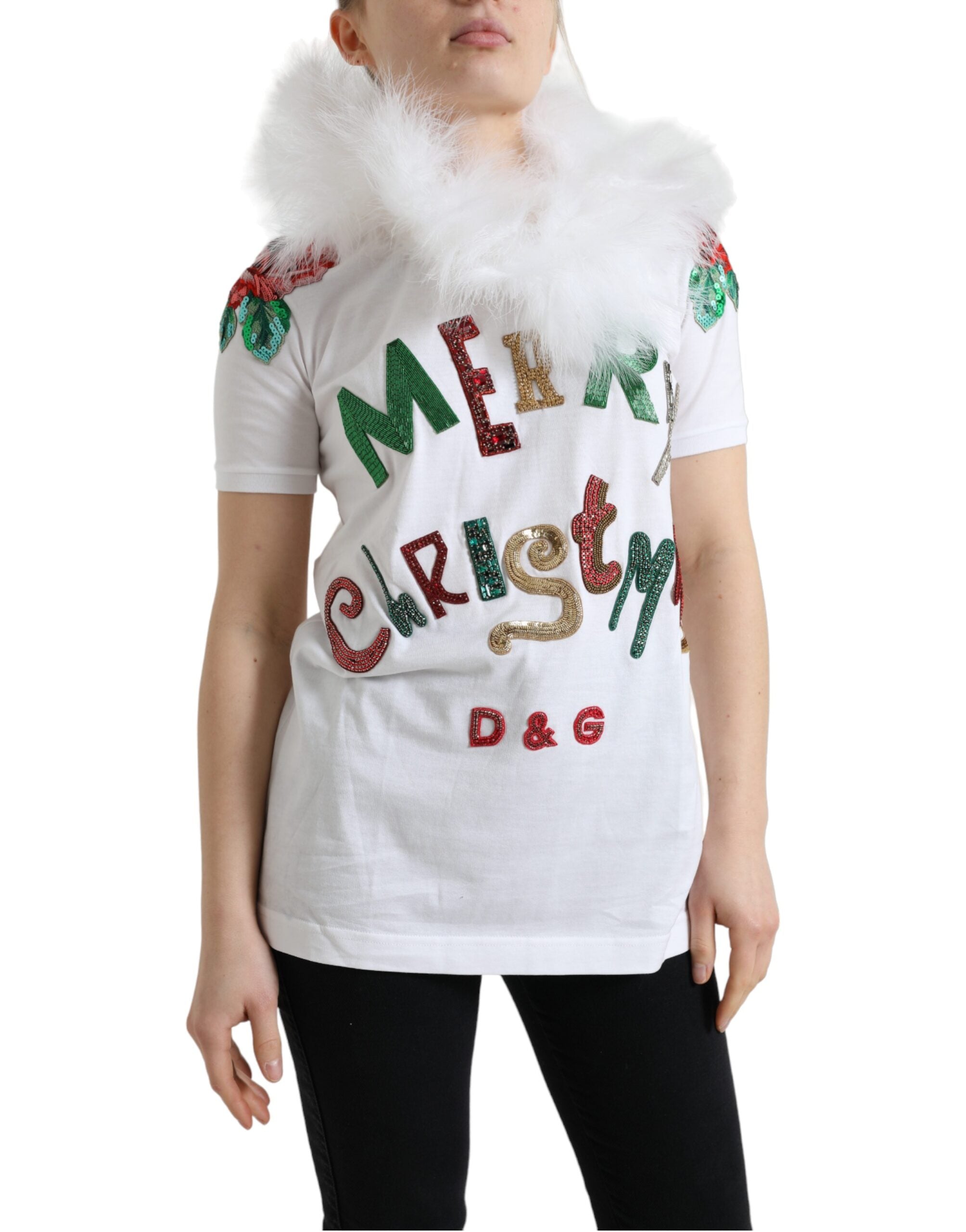 T-shirt Dolce & Gabbana Noël blanc