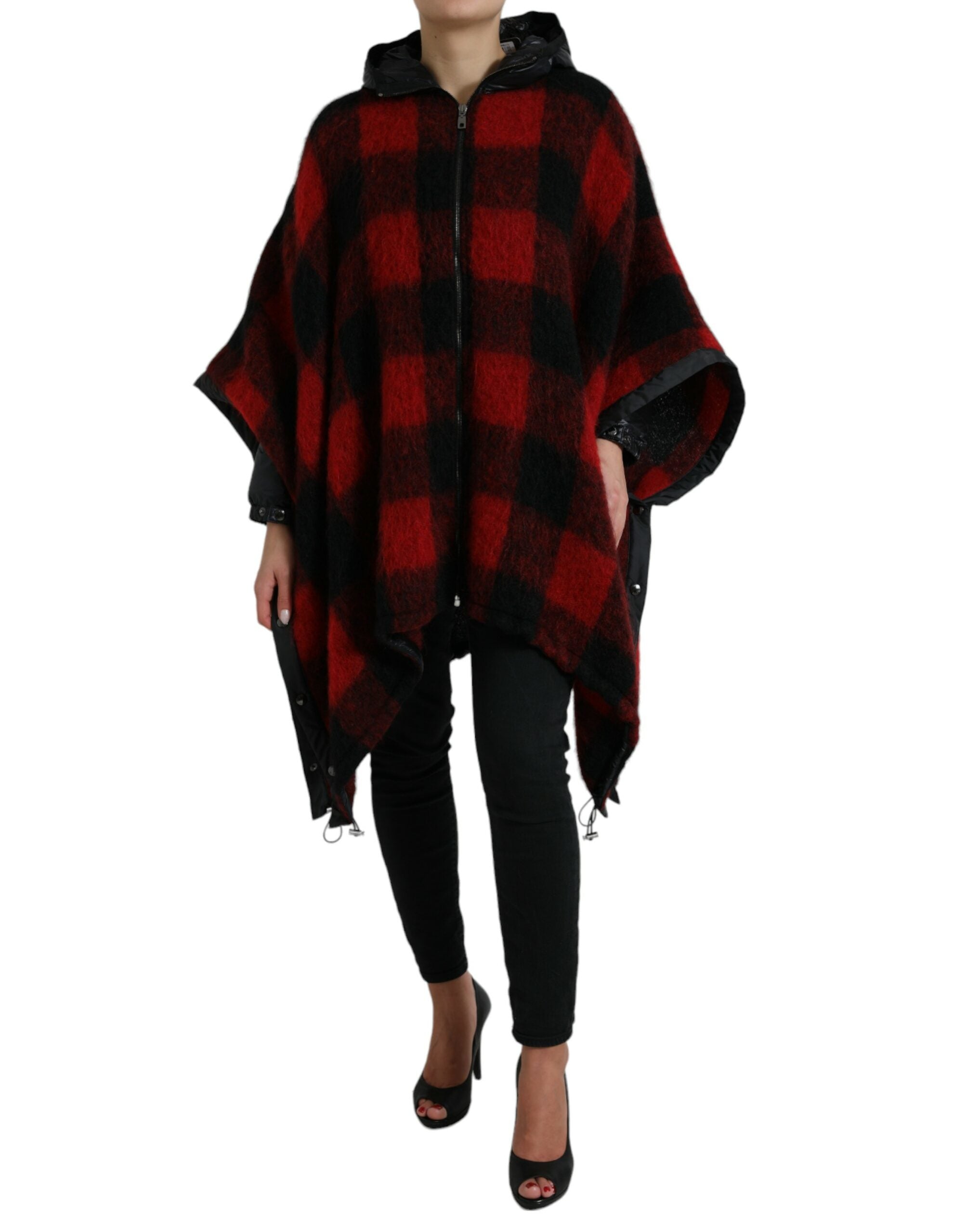 Poncho Dolce & Gabbana noir rouge