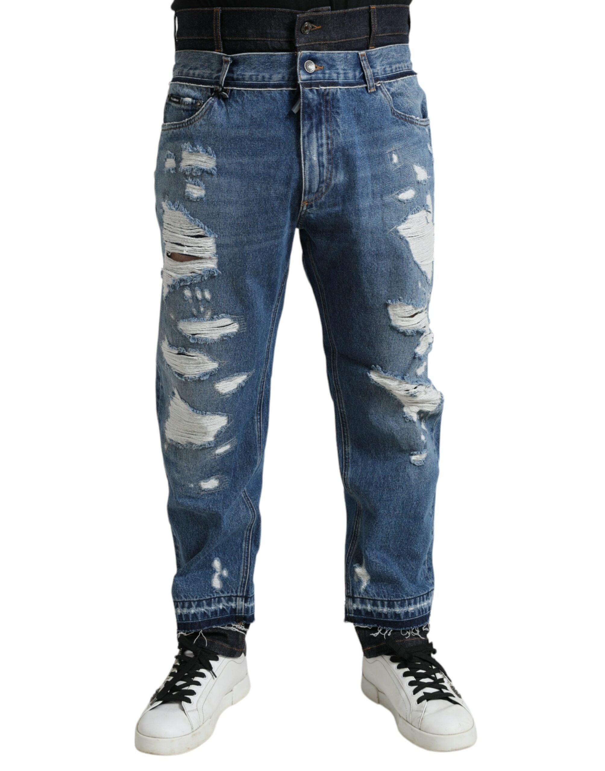 Jeans Dolce & Gabbana tressés bleus