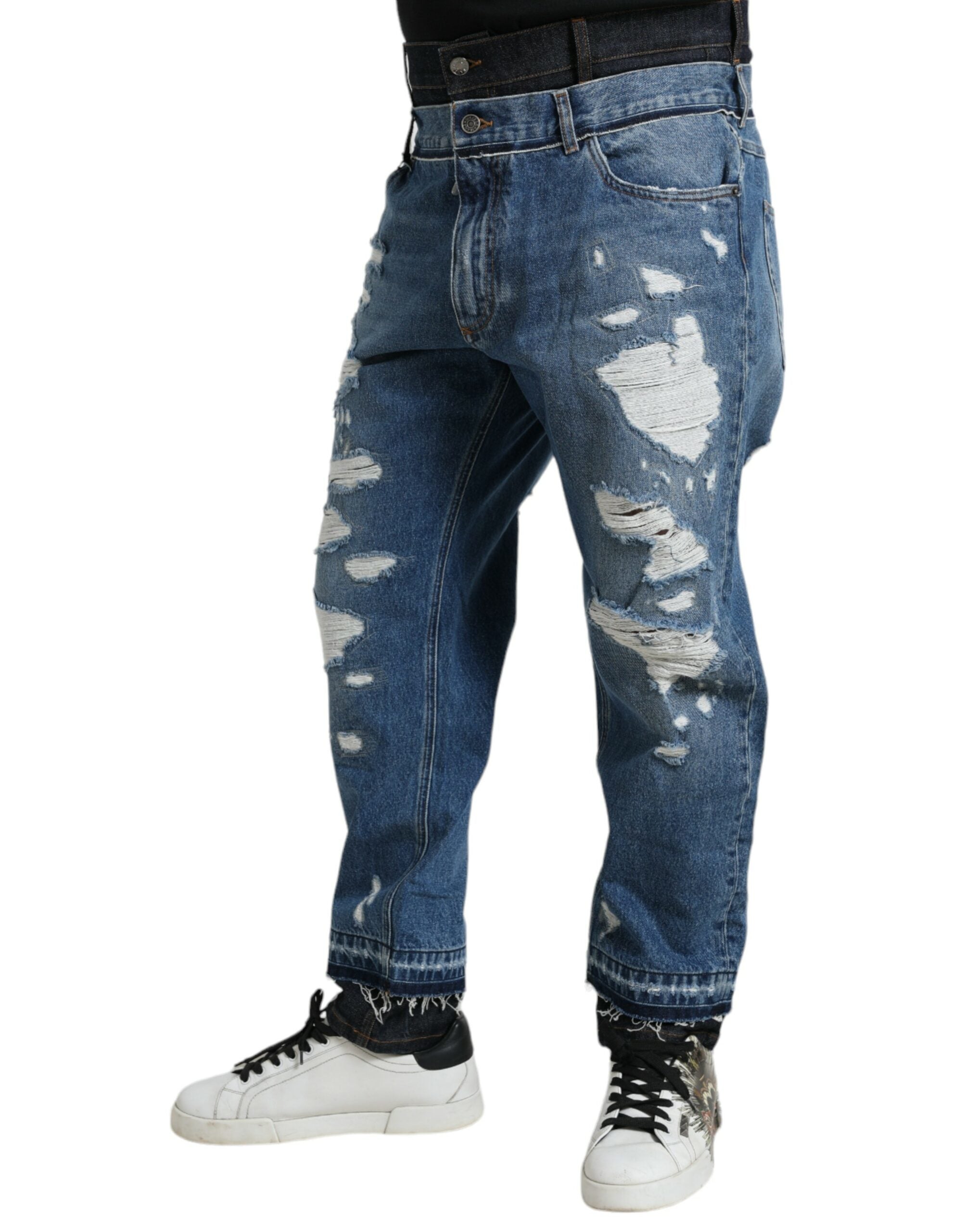 Jeans Dolce & Gabbana tressés bleus