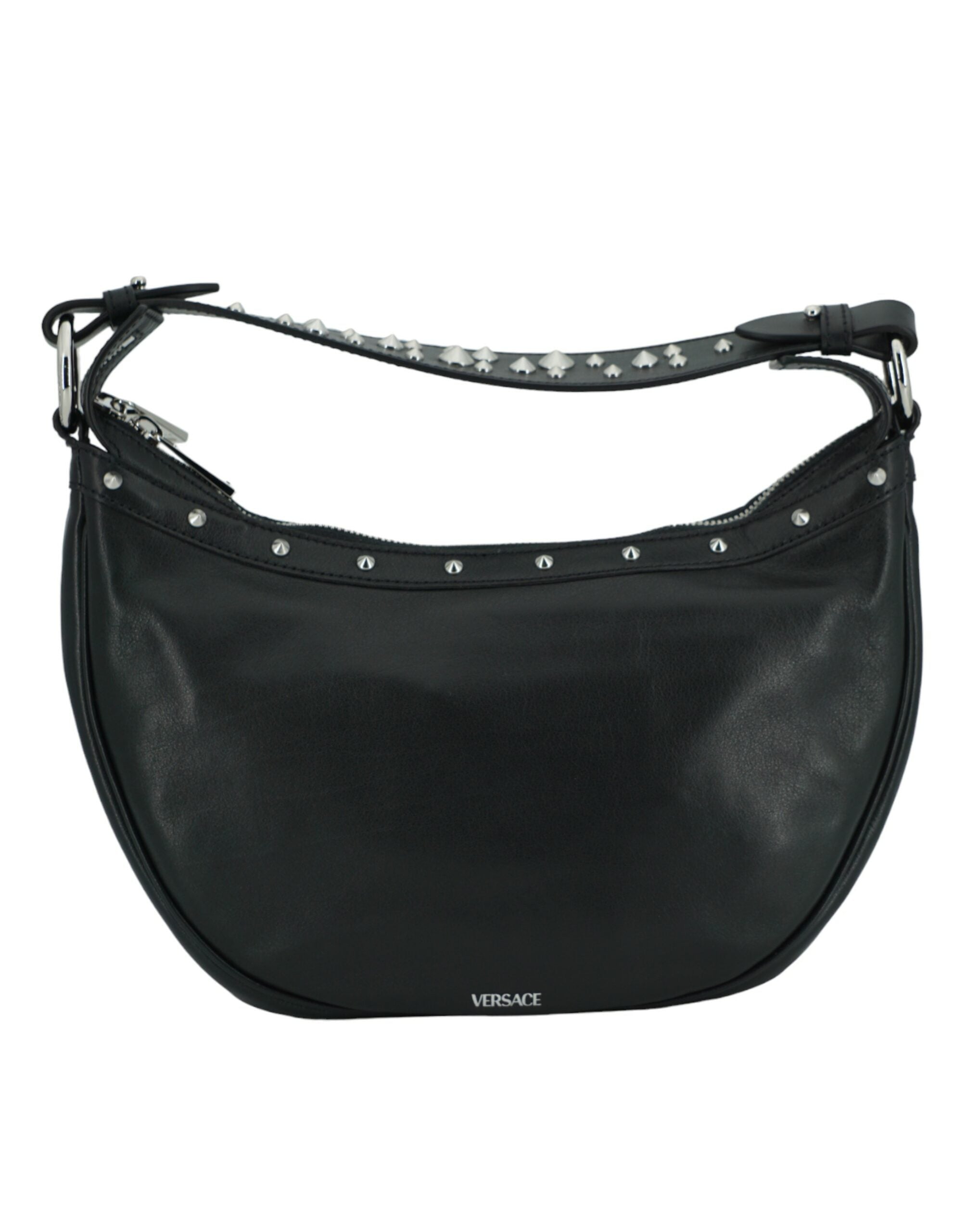 Sac hobo Versace en cuir noir