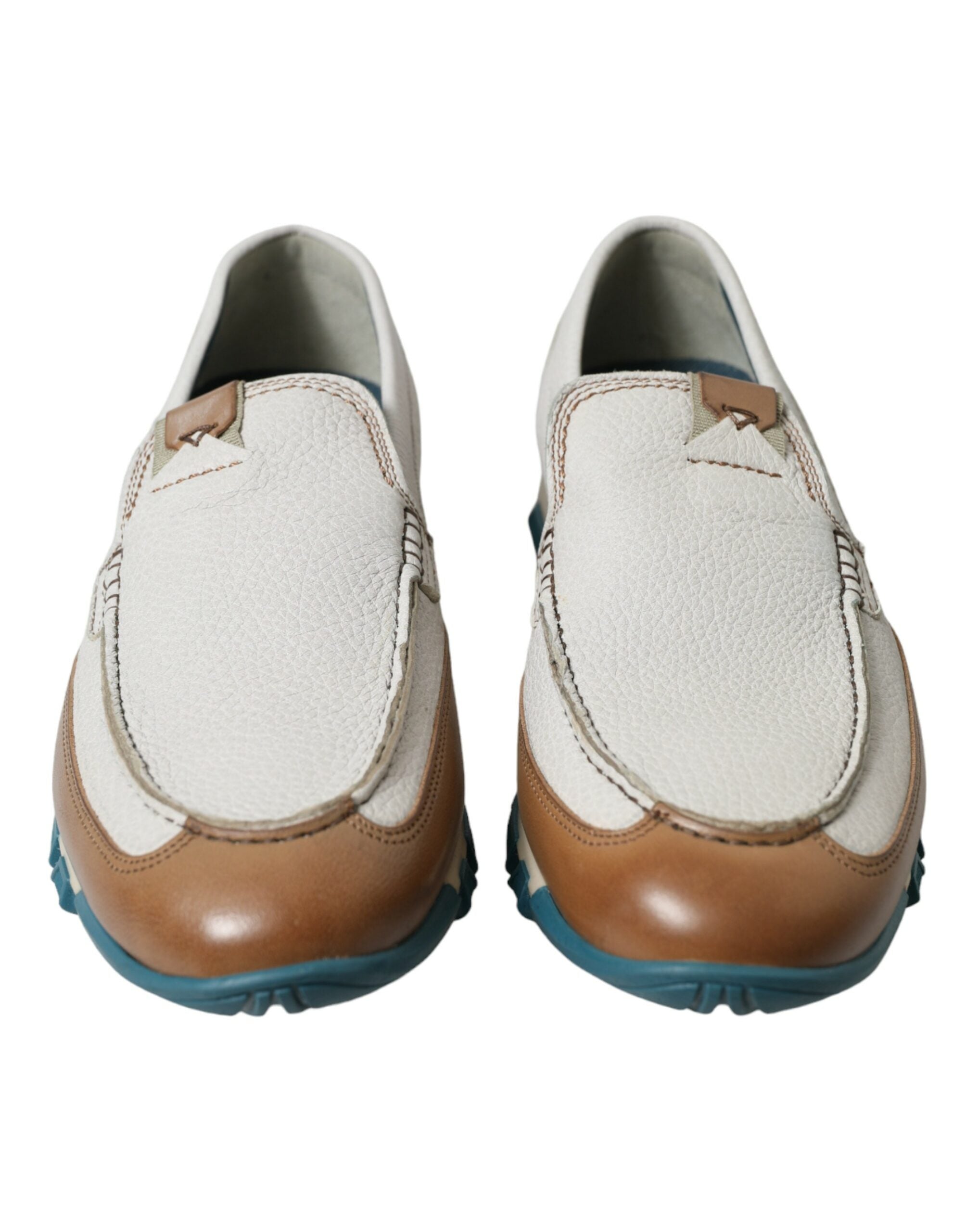 Mocassins Dolce & Gabbana blancs et marron