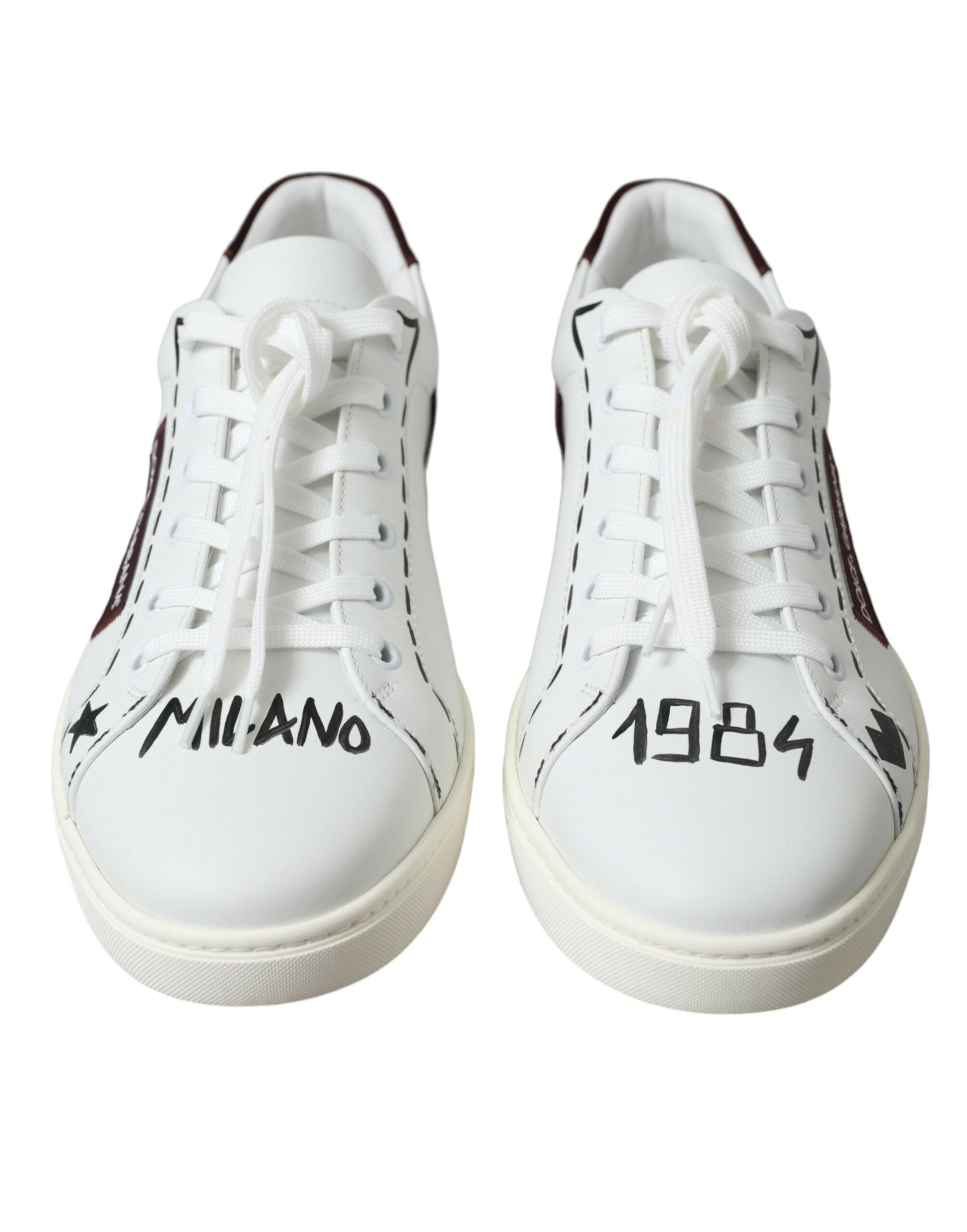 Baskets Dolce & Gabbana blanches bordeaux